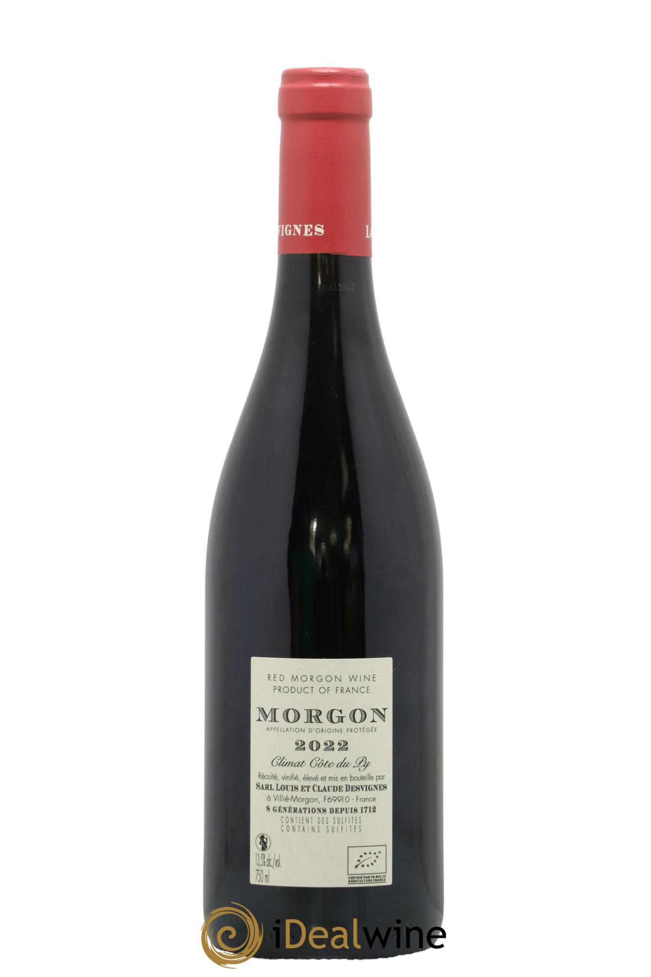 Morgon Côte de Py Javernières Louis-Claude Desvignes 2022 - Lot de 1 bouteille - 1