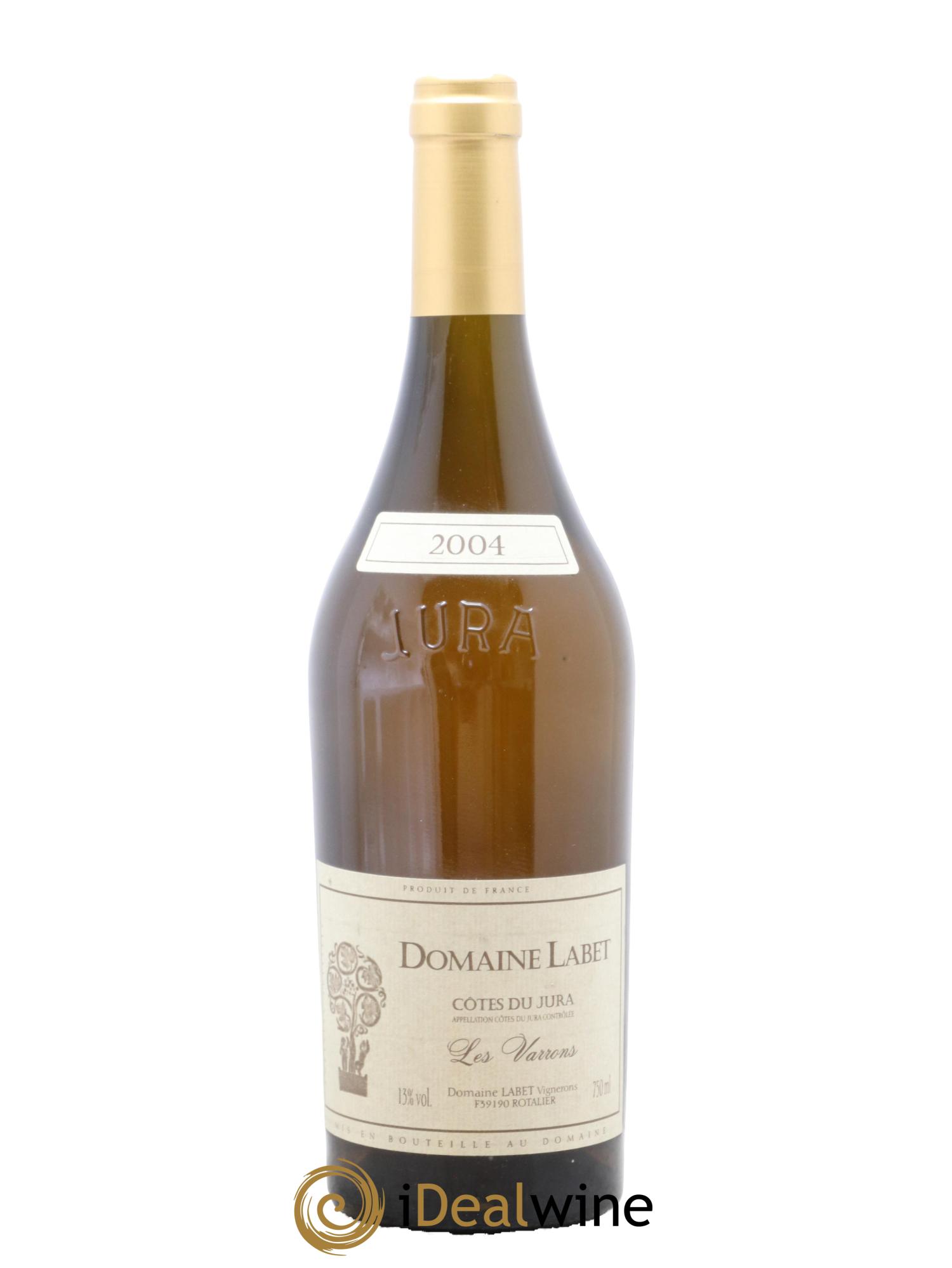 Côtes du Jura Chardonnay Les Varrons Romain - Julien - Charline Labet 2004 - Lot de 1 bouteille - 0