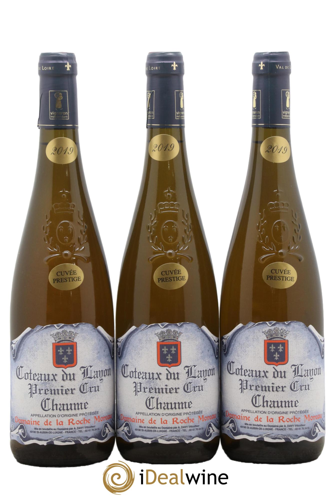 Coteaux du Layon Chaume Cuvée Prestige Domaine de la Roche Moreau 2019 - Lot de 3 bouteilles - 0
