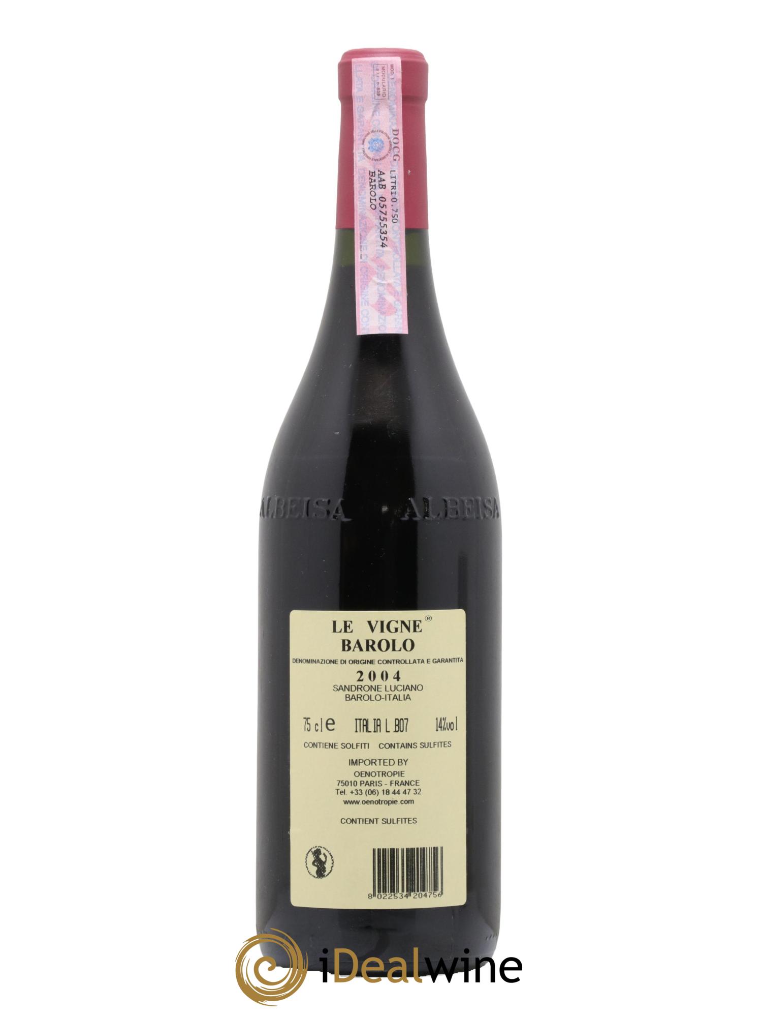 Barolo DOCG Le Vigne Luciano Sandrone 2004 - Lot de 1 bouteille - 1