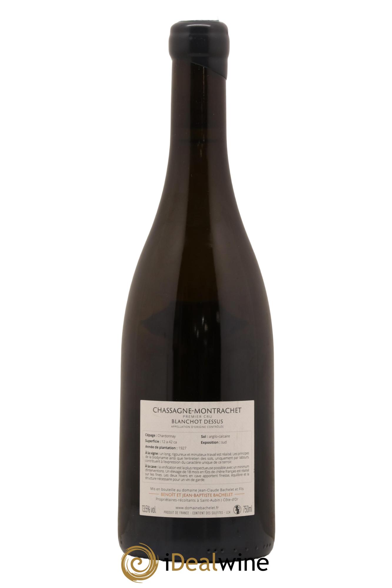 Chassagne-Montrachet 1er Cru Blanchot Dessus Jean-Claude Bachelet (Domaine) 2018 - Lot de 1 bouteille - 1