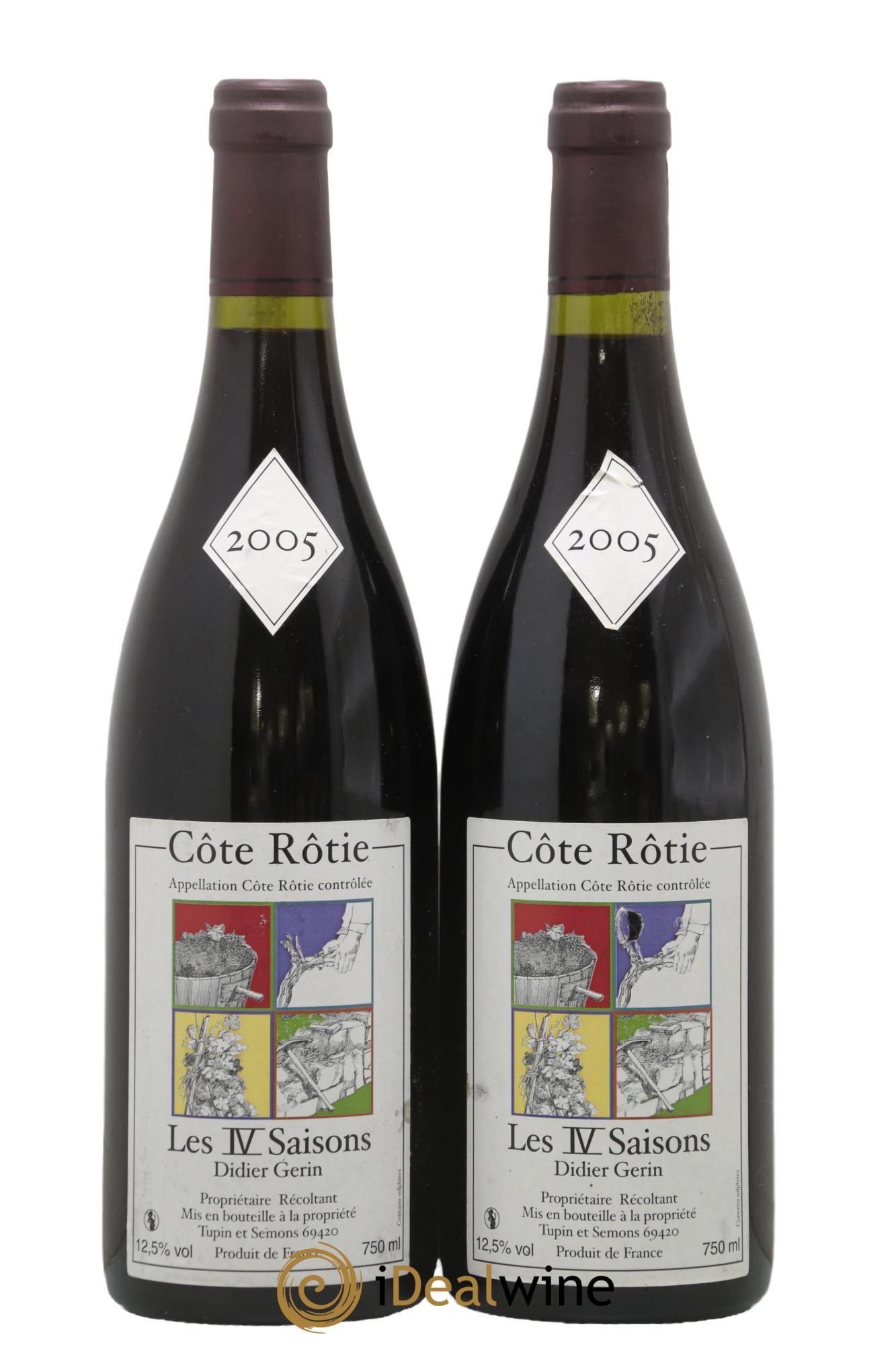 Côte-Rôtie IV Saisons Domaine Gerin Didier 2005 - Lot de 2 bouteilles - 0