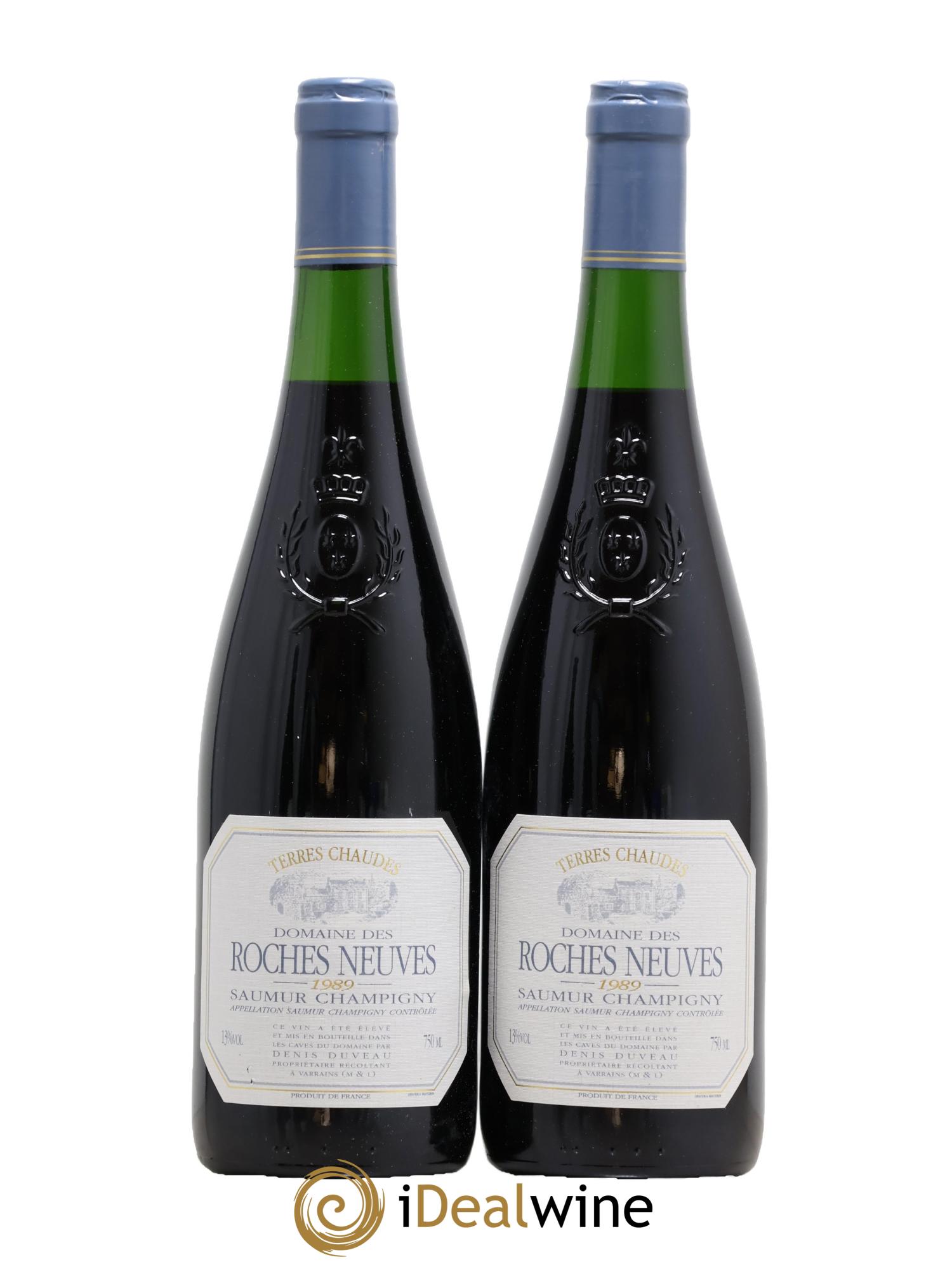 Saumur-Champigny Terres Chaudes Domaine Des Roches Neuves Denis Duveau 1989 - Lot de 2 bouteilles - 0