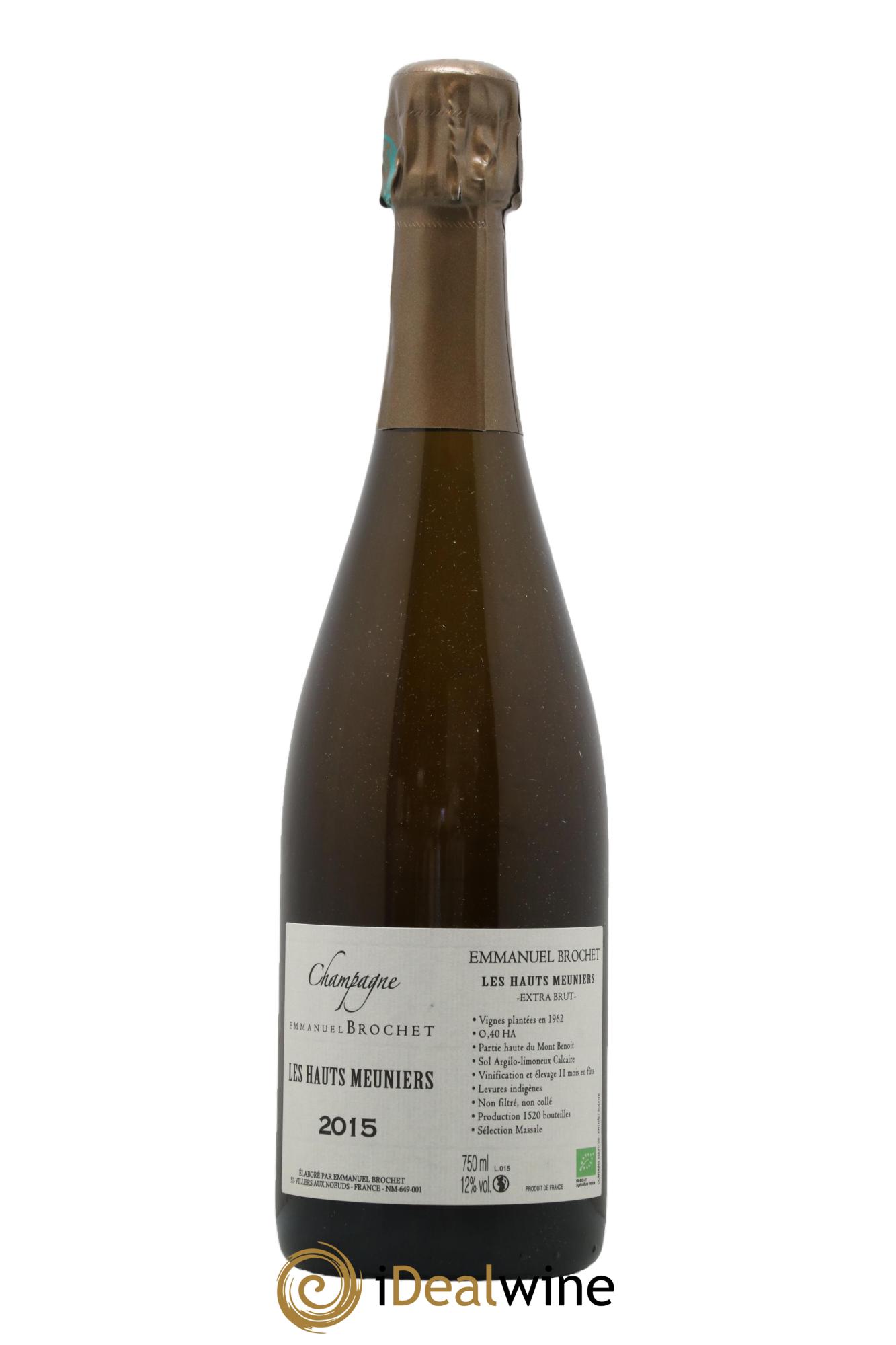 Les Hauts Meuniers Extra-Brut Emmanuel Brochet 2015 - Lot de 1 bouteille - 0