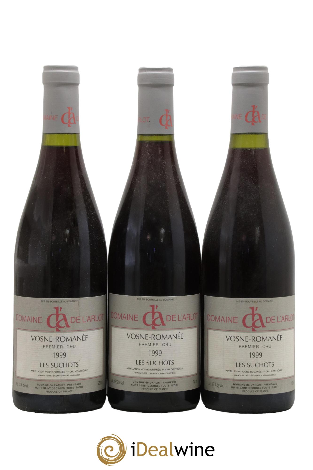 Vosne-Romanée 1er Cru Les Suchots Domaine de l'Arlot 1999 - Lot de 3 bouteilles - 0