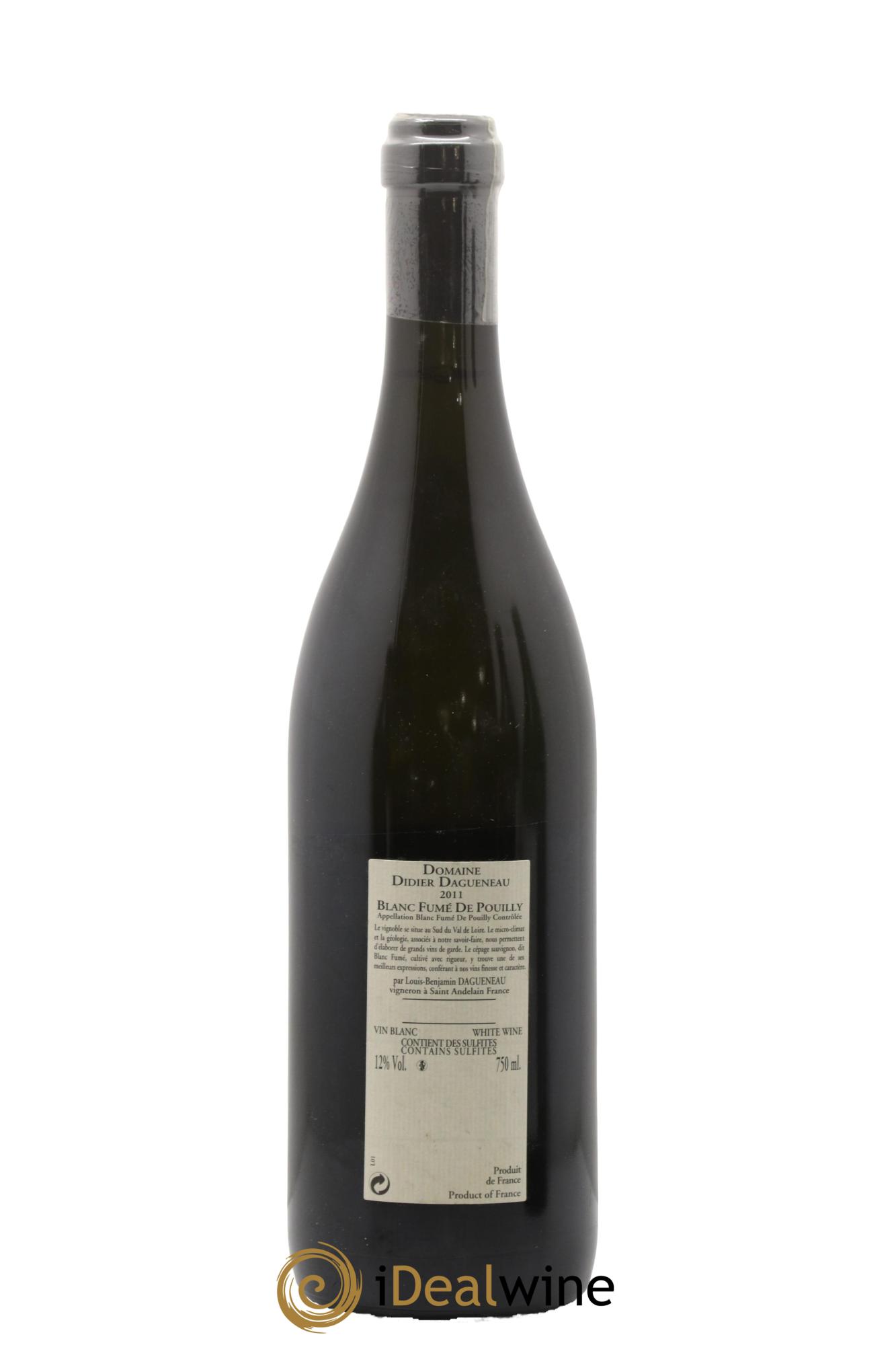 Pouilly-Fumé Blanc Fumé de Pouilly Dagueneau (Domaine Didier - Louis-Benjamin) 2011 - Lot of 1 bottle - 1