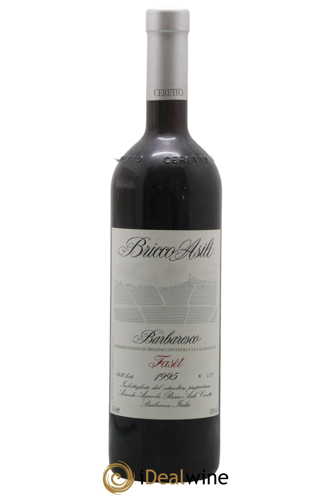Barbaresco DOCG Bricco Asili Fasêt Ceretto 1995 - Lot de 1 bouteille - 0