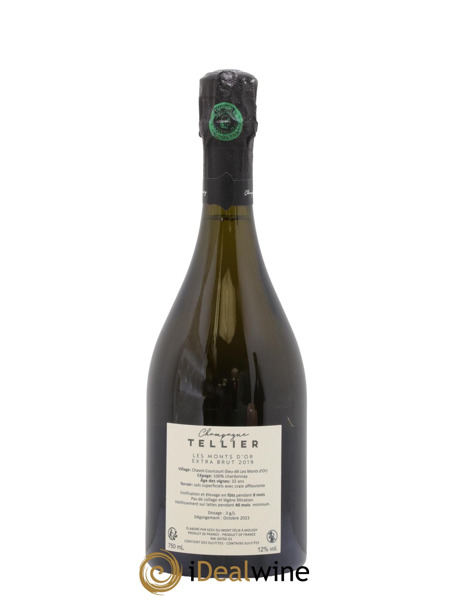 Les Monts d'Or Blanc de Blancs Extra-Brut Tellier 2019 - Lot of 1 bottle - 1