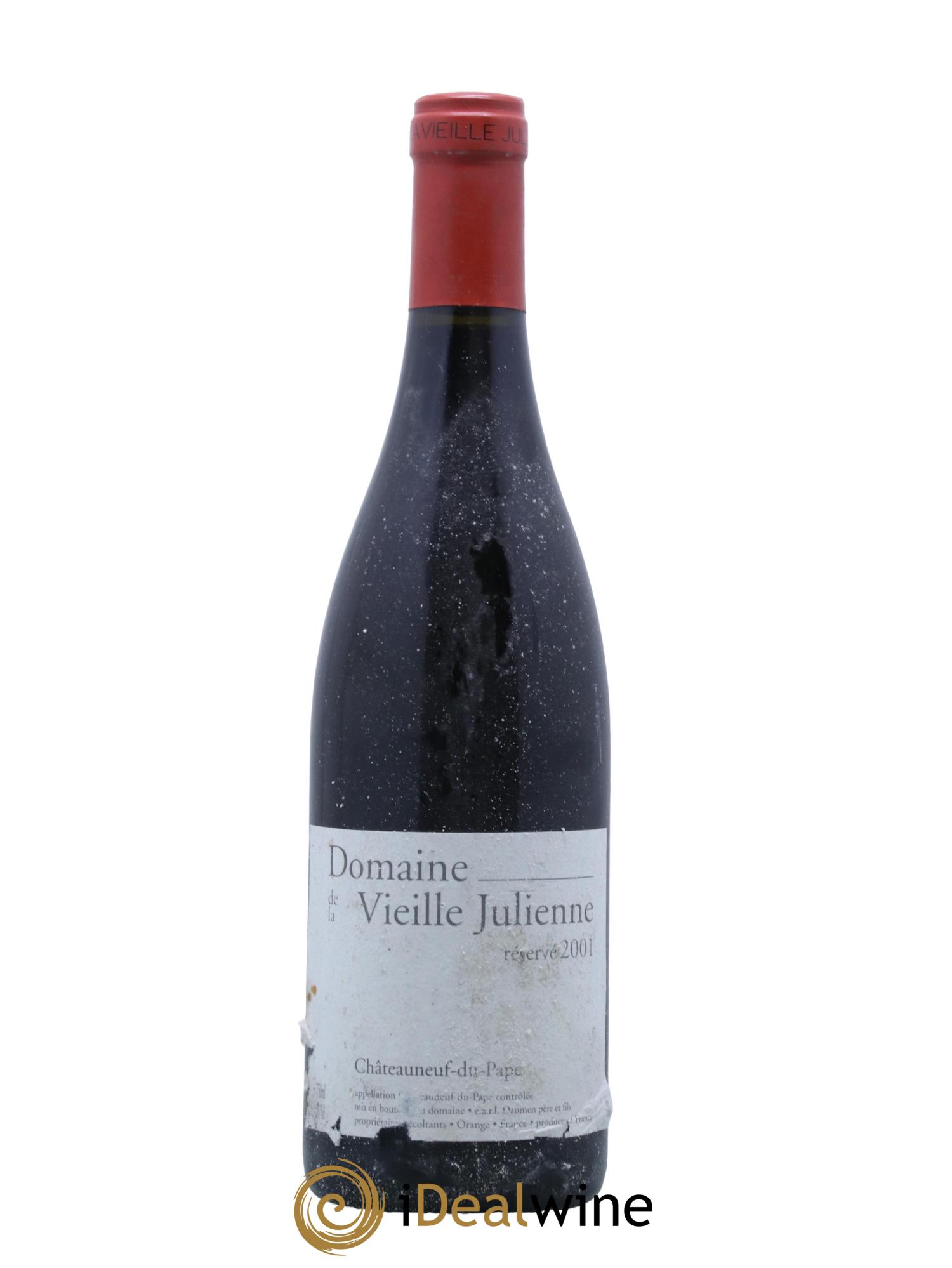 Châteauneuf-du-Pape Vieille Julienne (Domaine de la) Réservé Jean-Paul Daumen 2001 - Lot de 1 bouteille - 0