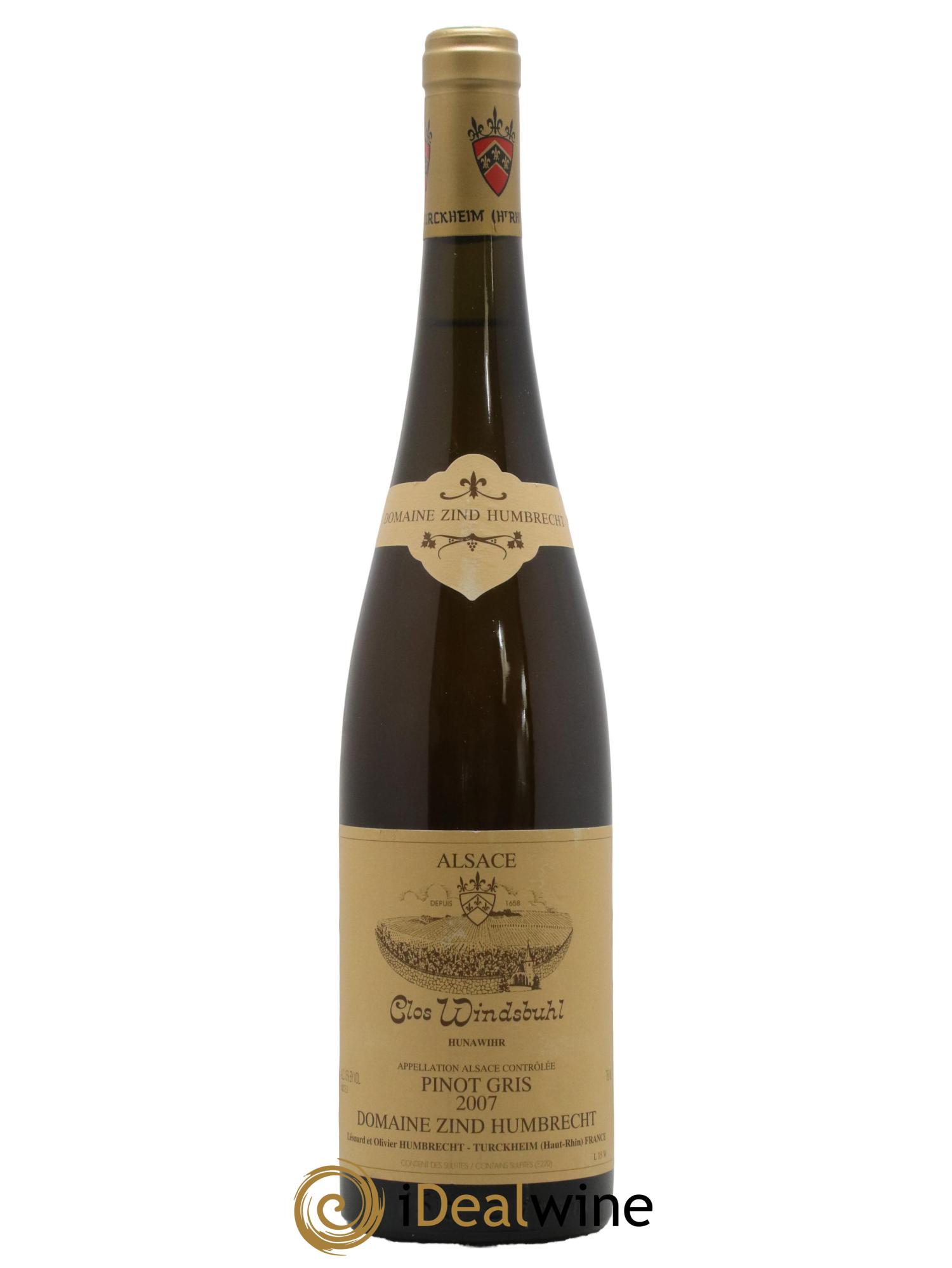 Alsace Pinot Gris Clos Windsbuhl Zind-Humbrecht (Domaine) 2007 - Lot de 1 bouteille - 0