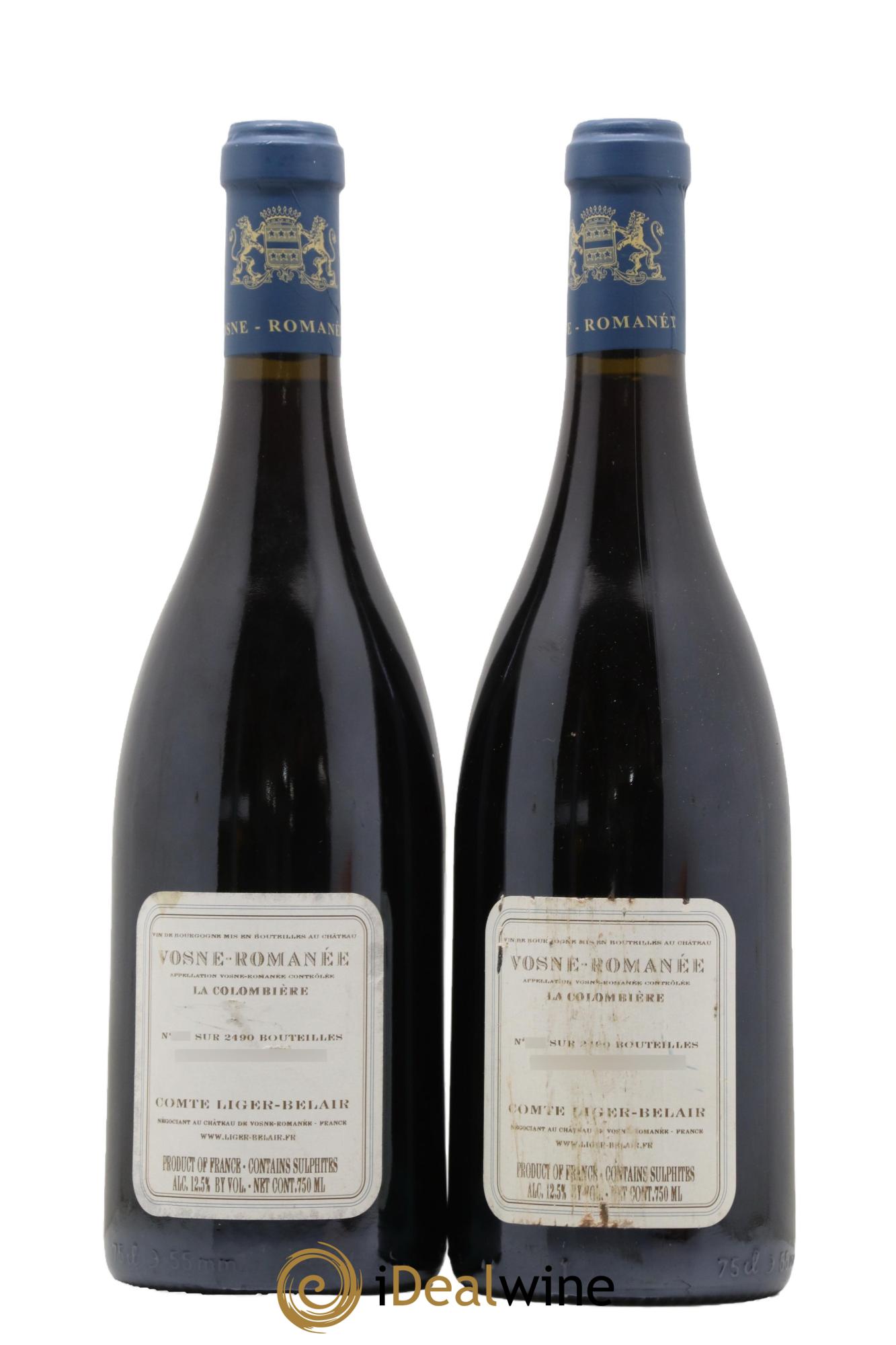 Vosne-Romanée La Colombière Comte Liger-Belair (Domaine du) 2007 - Lot de 2 bouteilles - 1