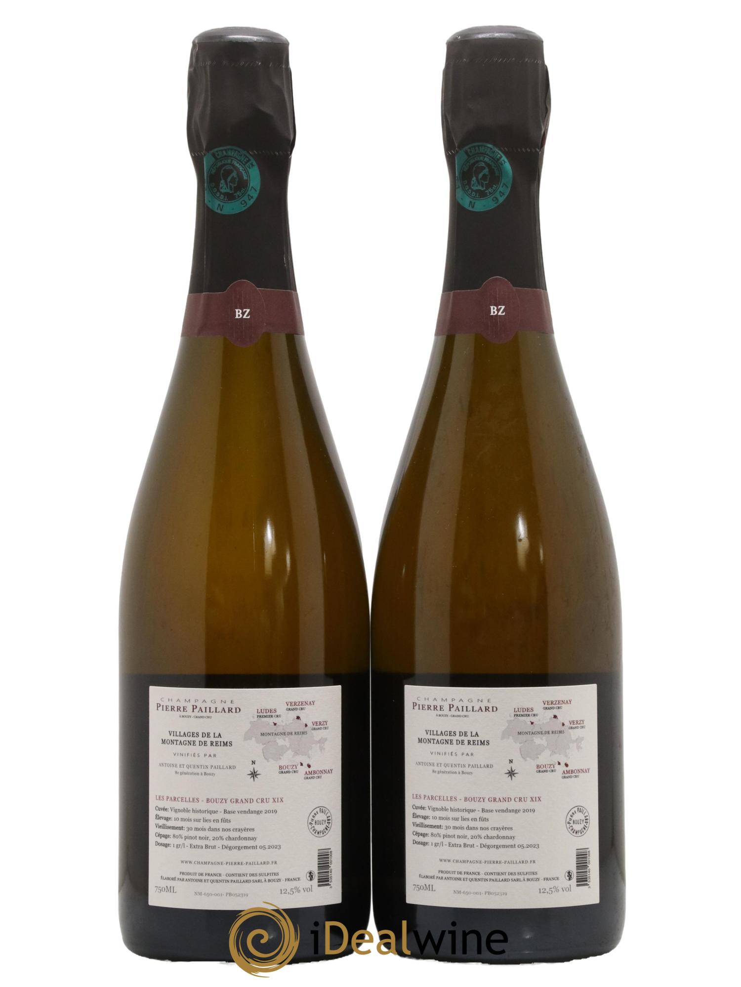 Les Parcelles XIX Bouzy Grand Cru Extra-Brut Pierre Paillard - Lot of 2 bottles - 1