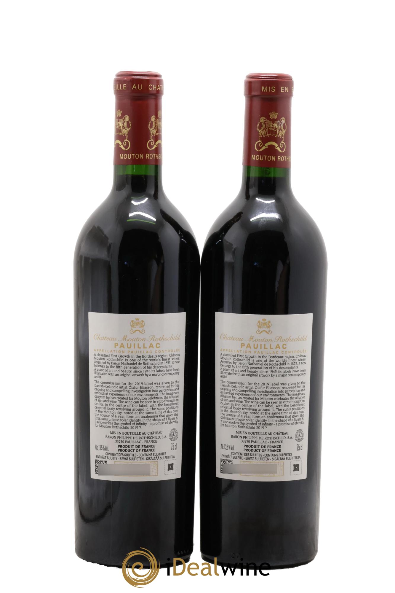 Château Mouton Rothschild 1er Grand Cru Classé 2019 - Lotto di 2 bottiglie - 1
