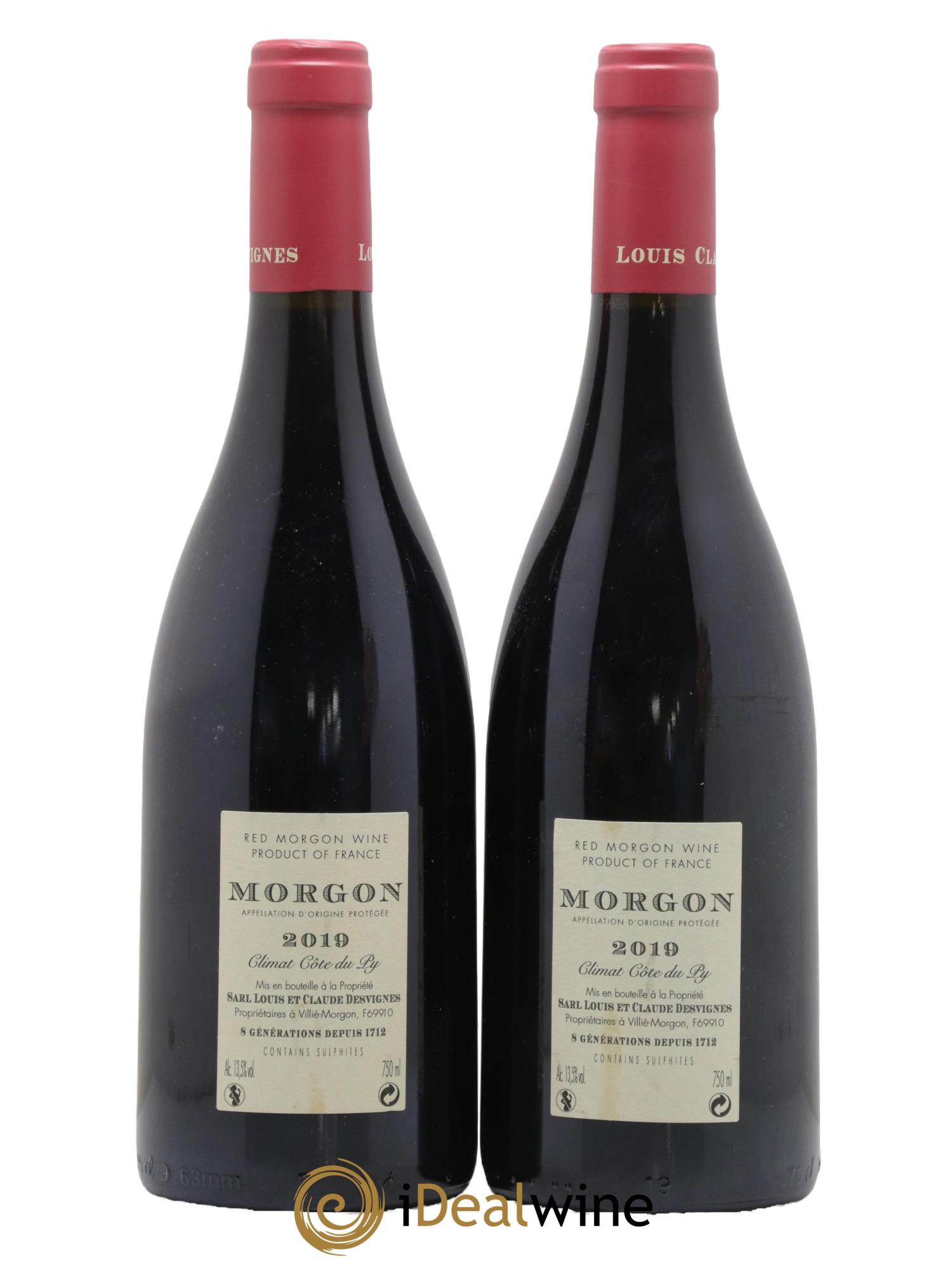 Morgon Côte du Py Louis-Claude Desvignes 2019 - Lot de 2 bouteilles - 1