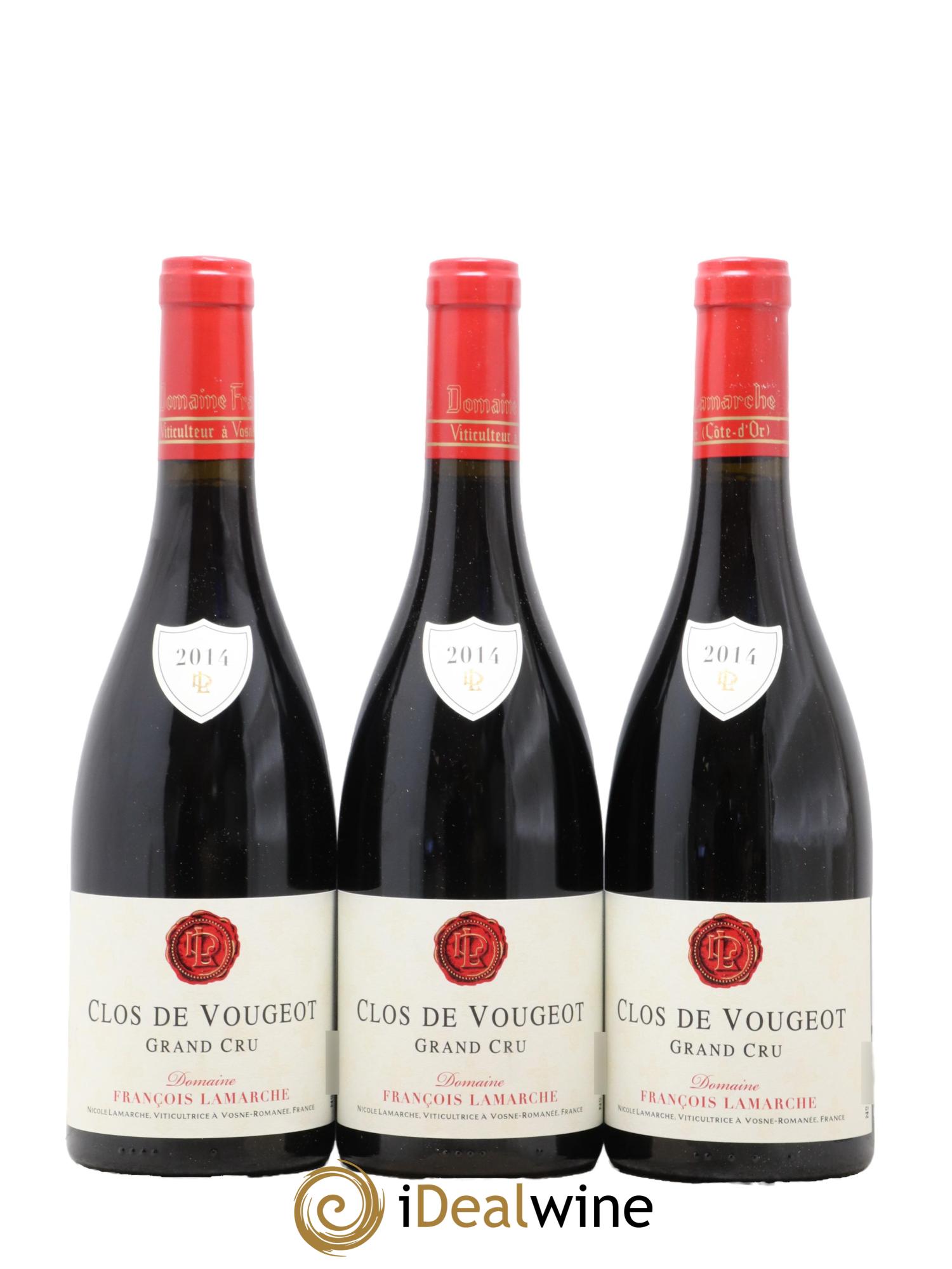 Clos de Vougeot Grand Cru Lamarche (Domaine) 2014 - Lot de 3 bouteilles - 0