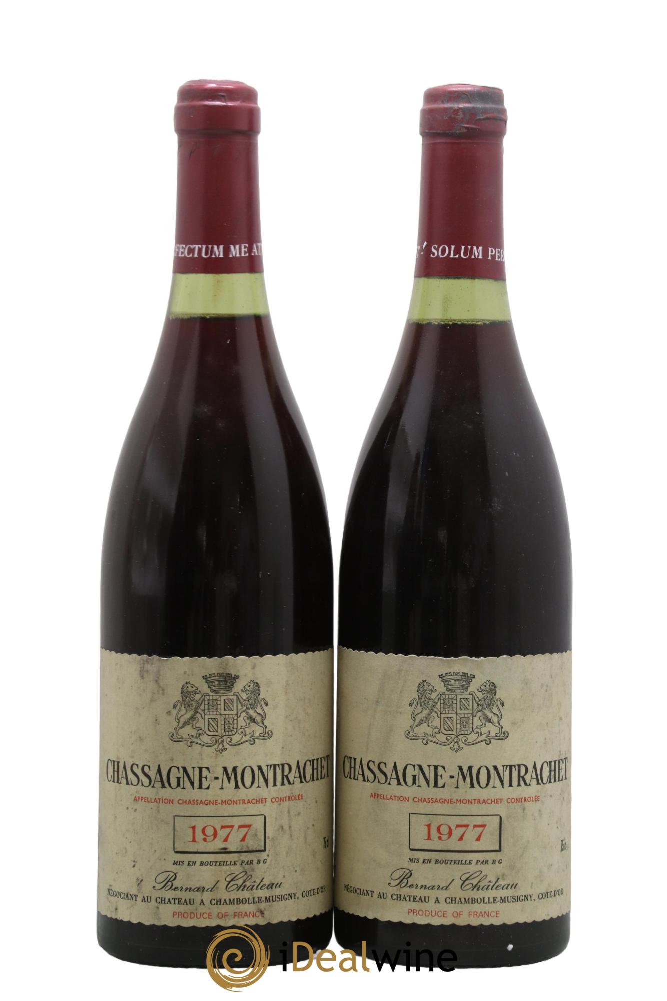 Chassagne-Montrachet Bernard Château 1977 - Lot de 2 bouteilles - 0