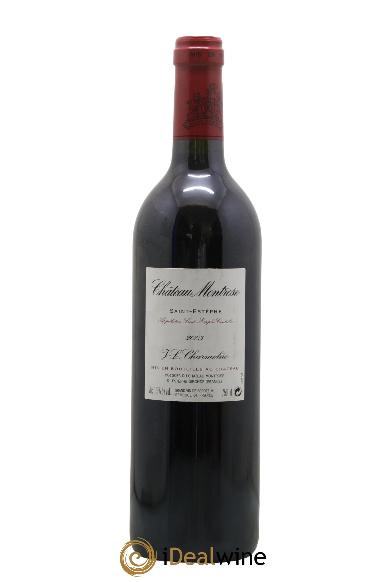 Château Montrose 2ème Grand Cru Classé 2003 - Lot de 1 bouteille - 1