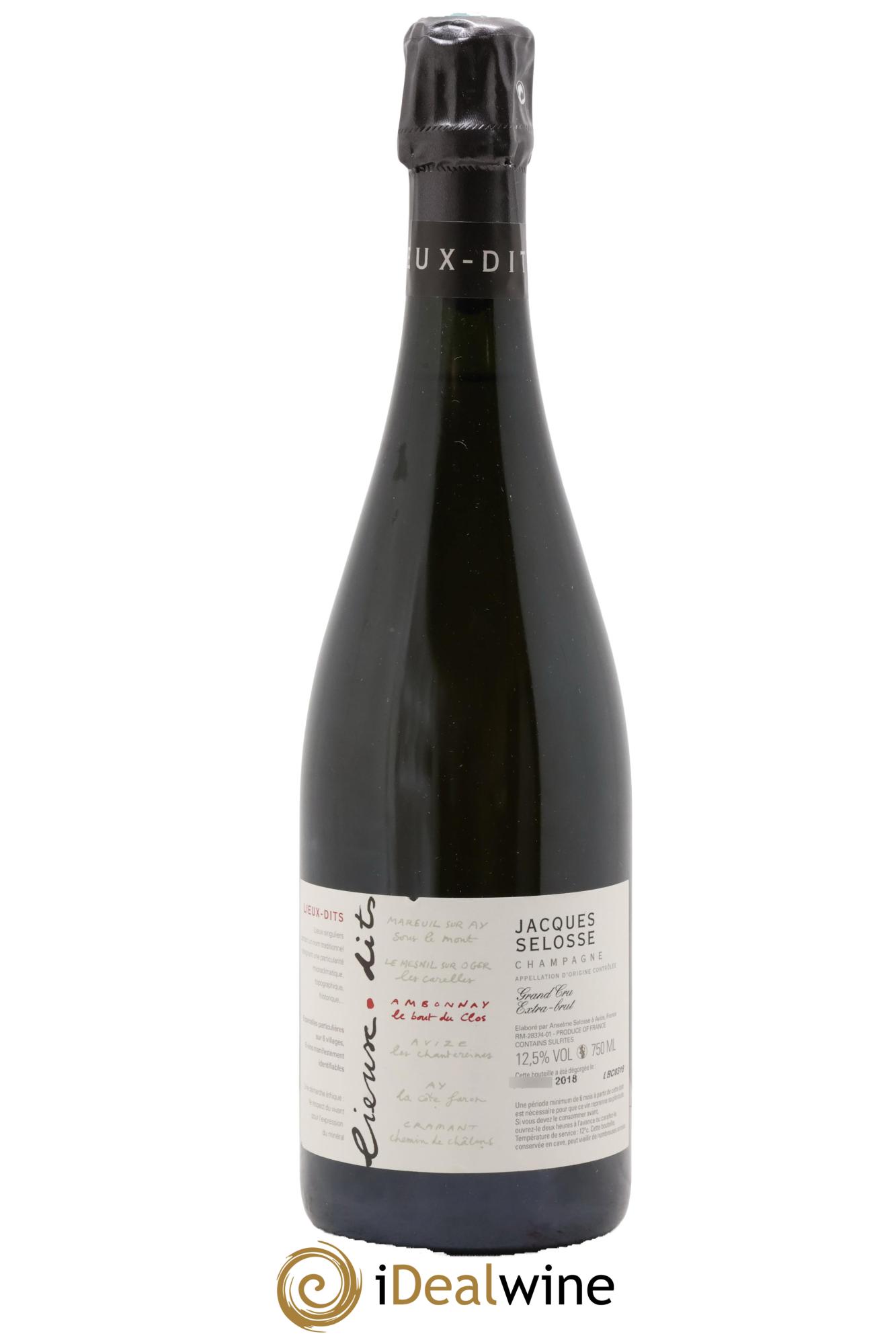 Ambonnay Le Bout du Clos Grand Cru Extra-Brut Jacques Selosse - Lotto di 1 bottiglia - 0