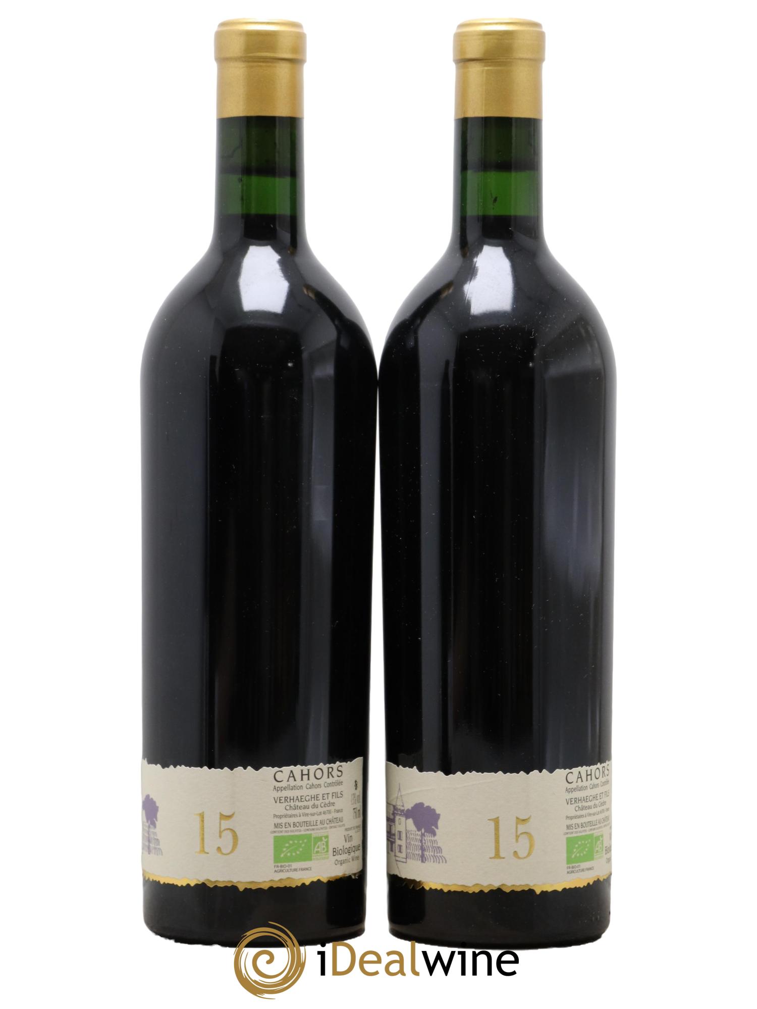 Cahors Château du Cèdre GC Pascal et Jean-Marc Verhaeghe 2015 - Posten von 2 Flaschen - 1