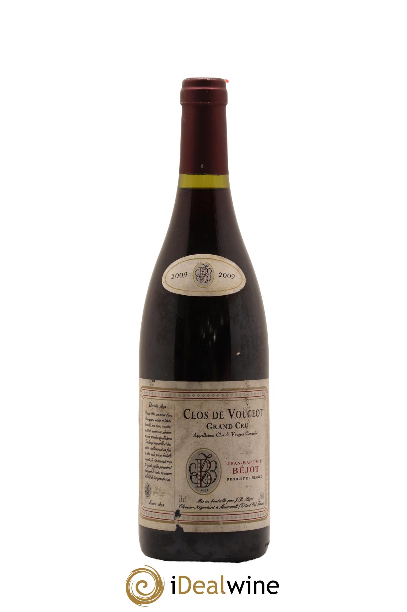 Clos de Vougeot Grand Cru Bejot 2009 - Lot de 1 bouteille - 0