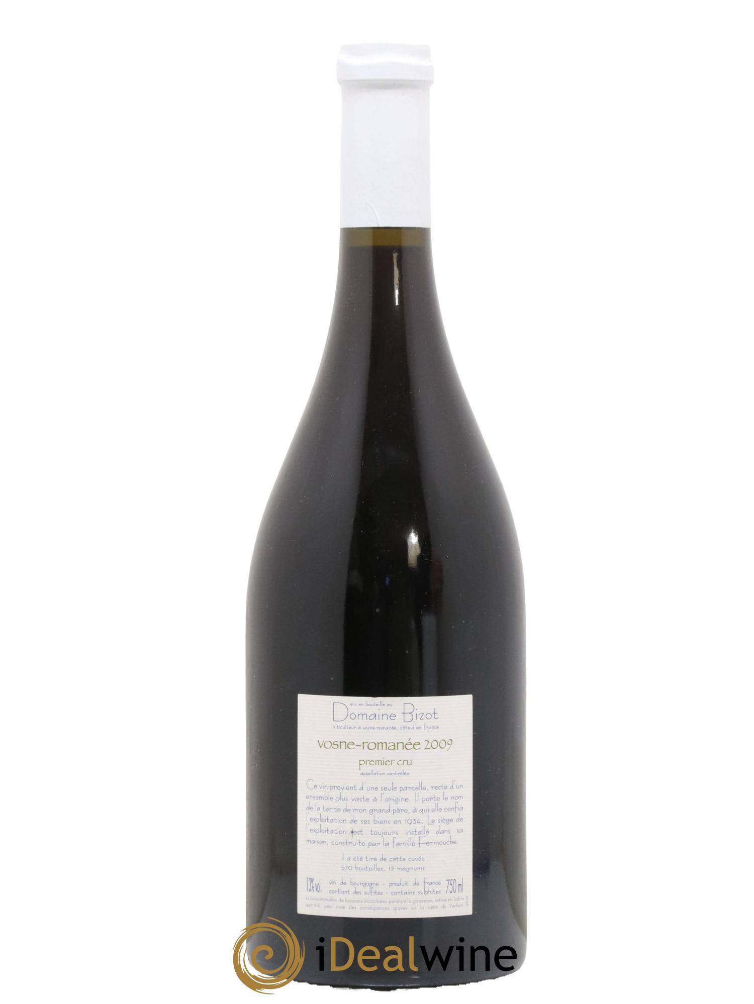 Vosne-Romanée 1er Cru Elise Fermouche Bizot (Domaine) 2009 - Lot of 1 bottle - 1