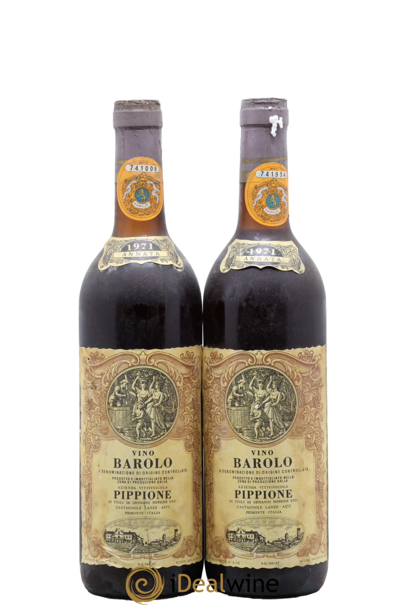 Barolo Pippione 1971 - Lot de 2 bouteilles - 0