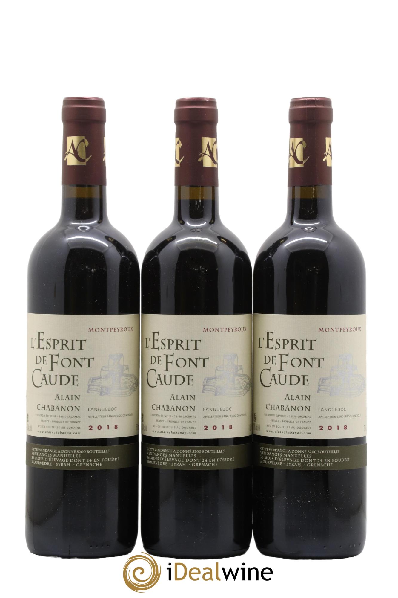 Languedoc Montpeyroux Alain Chabanon (Domaine) L'Esprit de Font Caude 2018 - Lot of 12 bottles - 3