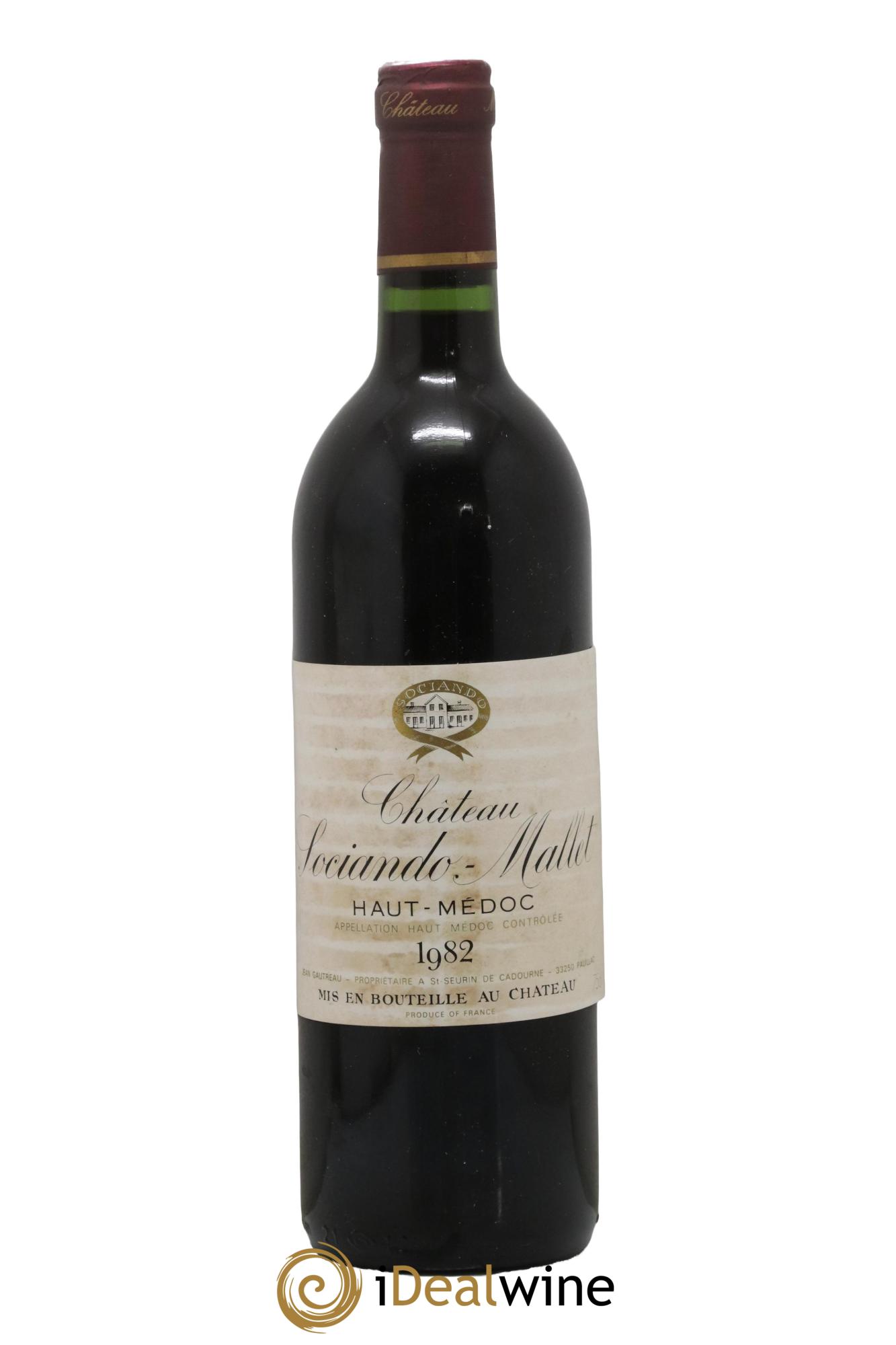 Château Sociando Mallet 1982 - Lot de 1 bouteille - 0