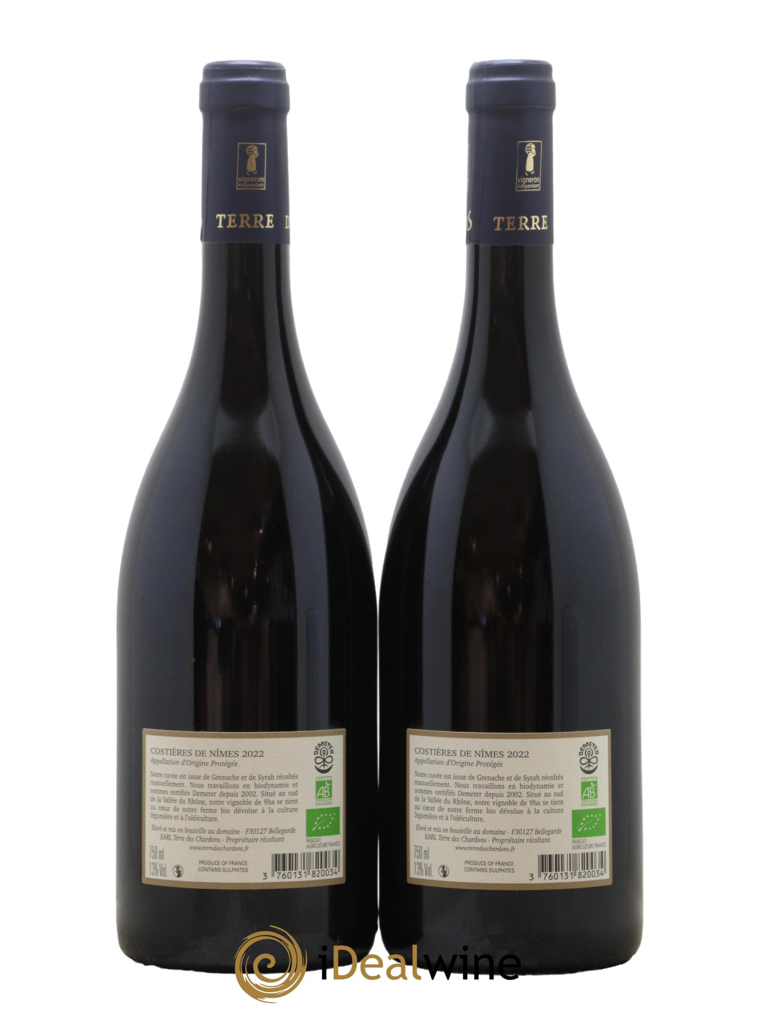 Costières de Nîmes Bien Lune Terre des Chardons 2022 - Lot de 2 bouteilles - 1