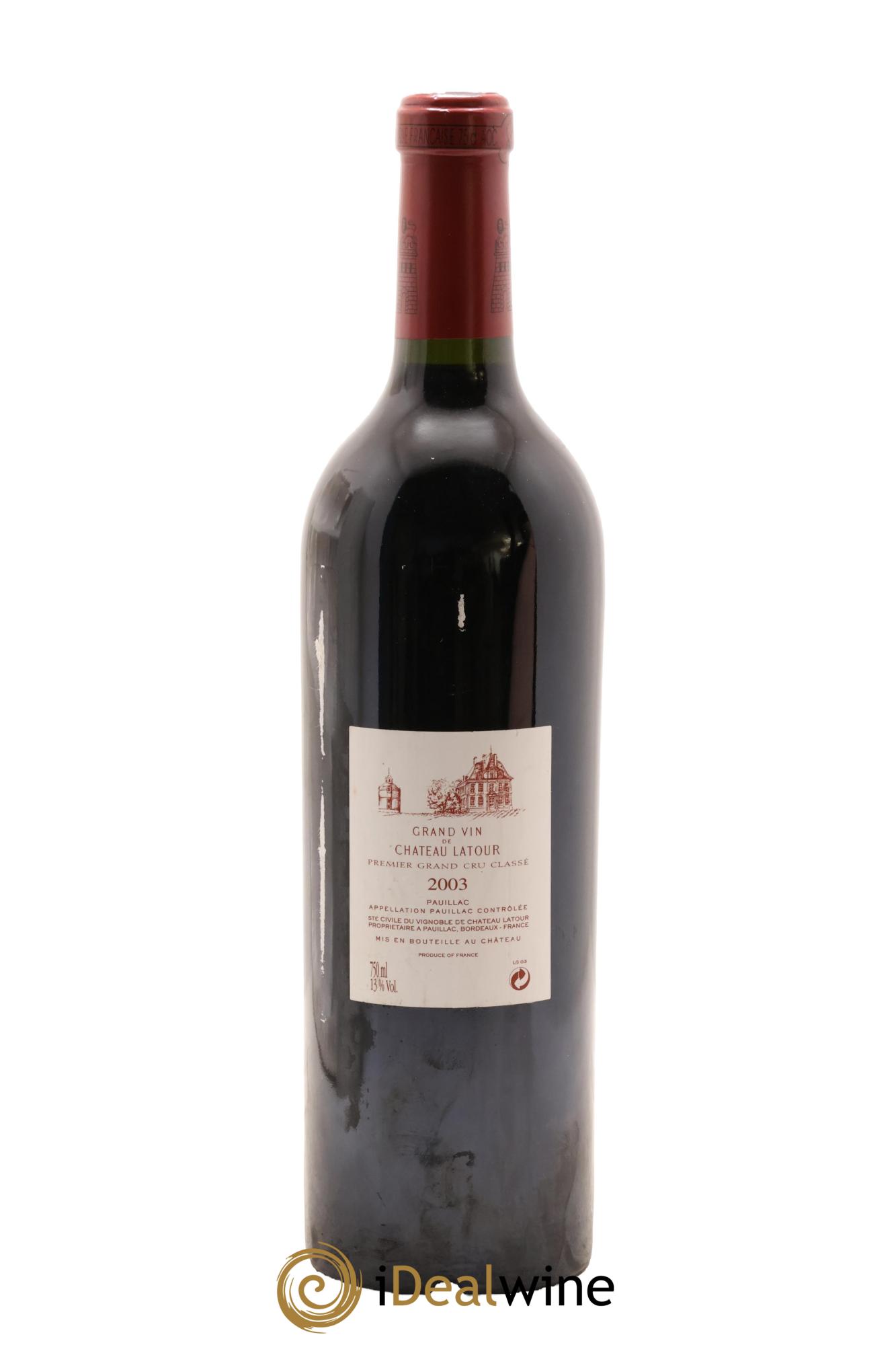 Château Latour 1er Grand Cru Classé 2003 - Lotto di 1 bottiglia - 1