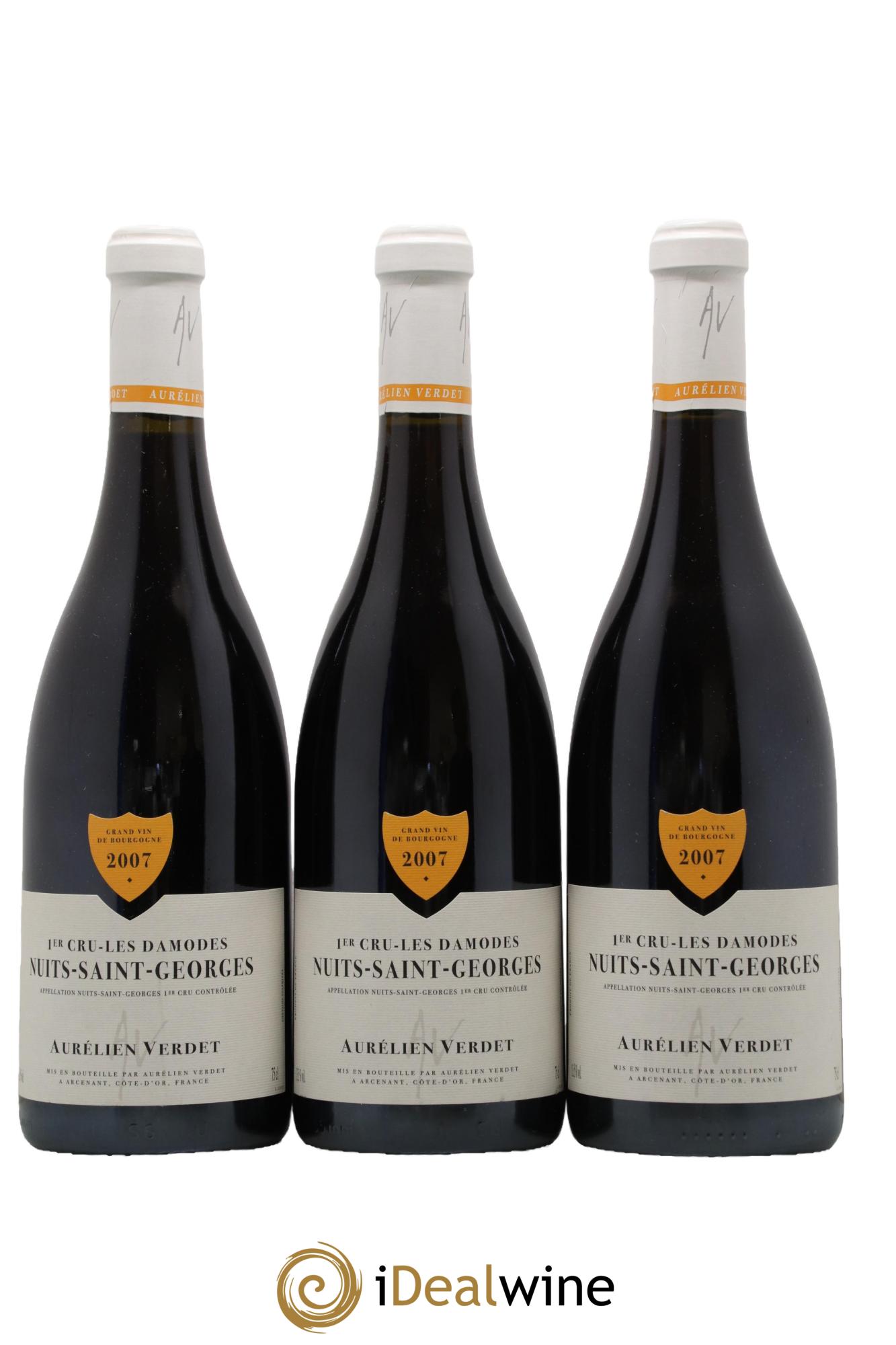 Nuits-Saint-Georges Les Damodes Aurélien Verdet 2007 - Lot de 3 bouteilles - 0