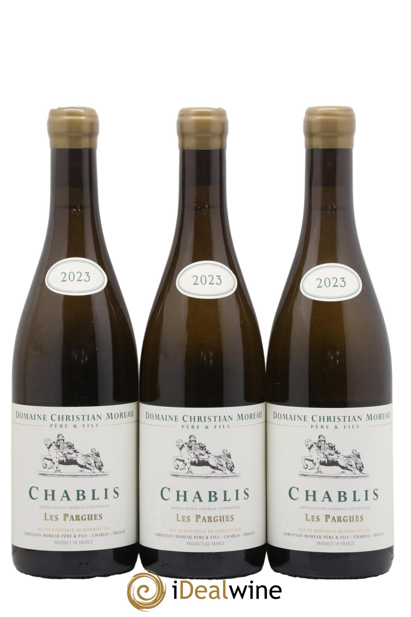 Chablis Les Pargues Christian Moreau 2023 - Lot de 3 bouteilles - 0