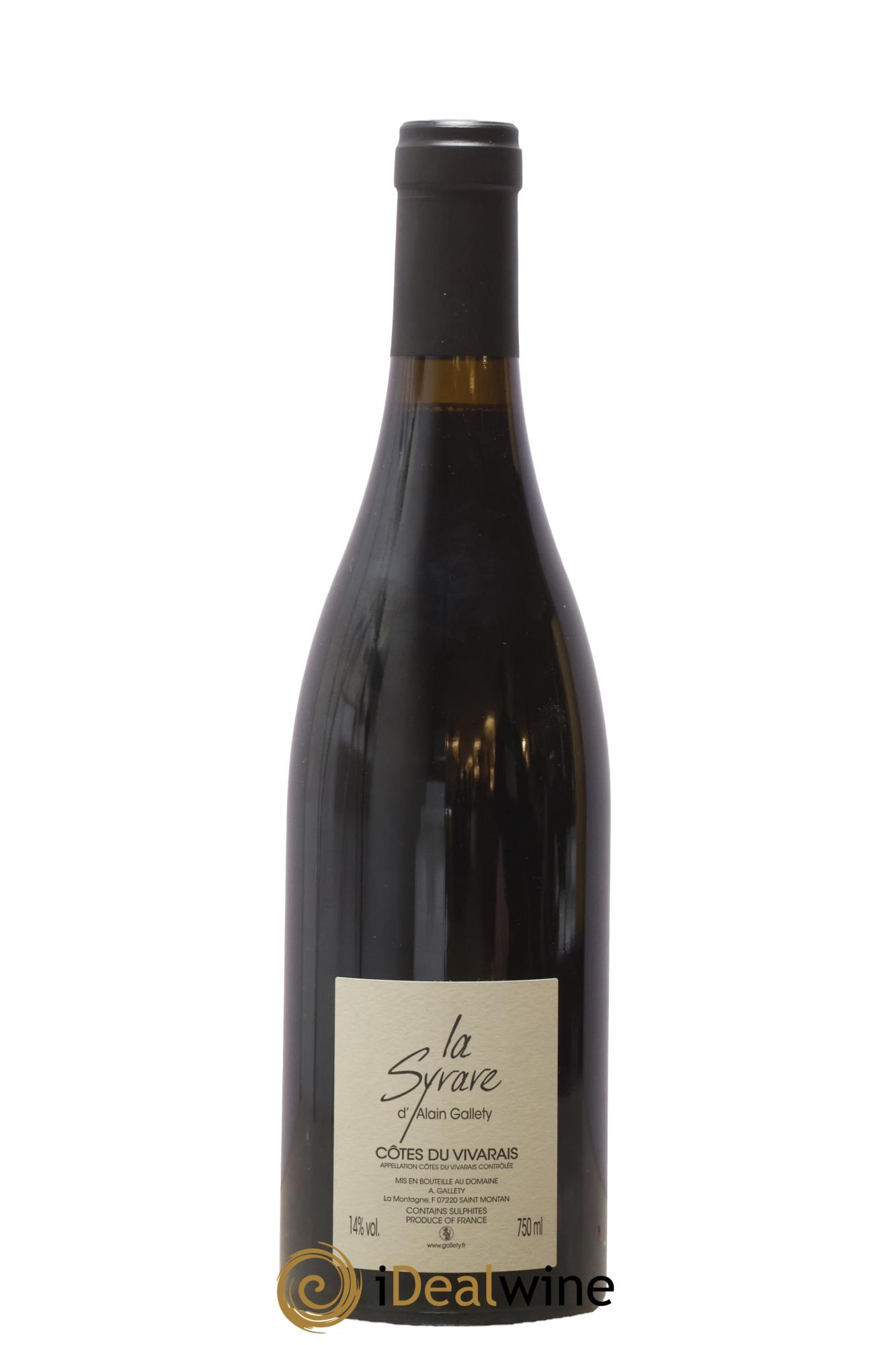 Côtes du Vivarais Gallety (Domaine) 2015 - Lot of 1 bottle - 1