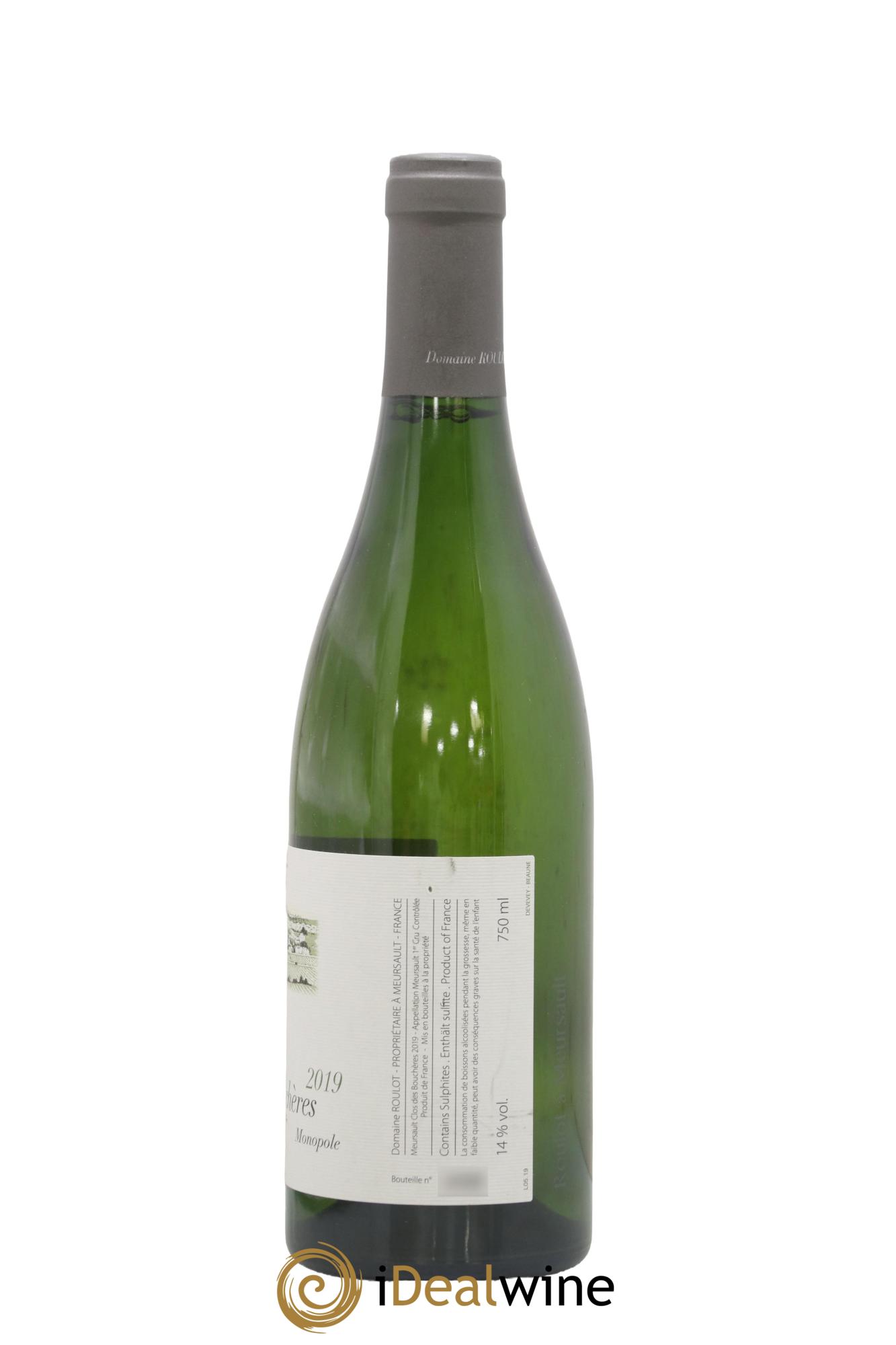 Meursault 1er Cru Clos des Bouchères Roulot (Domaine) 2019 - Lot de 1 bouteille - 1
