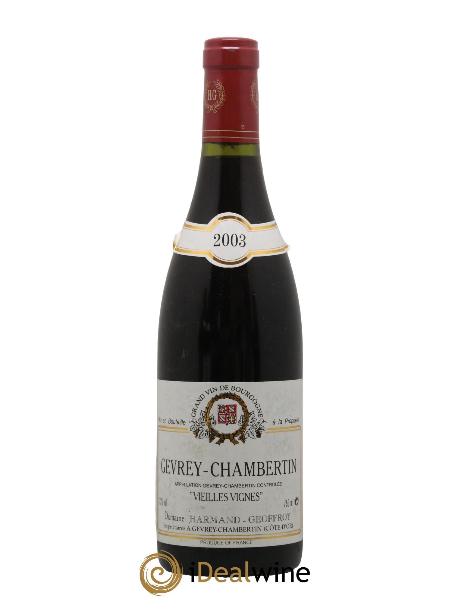 Gevrey-Chambertin Vieilles vignes Harmand-Geoffroy (Domaine) 2003 - Lotto di 1 bottiglia - 0