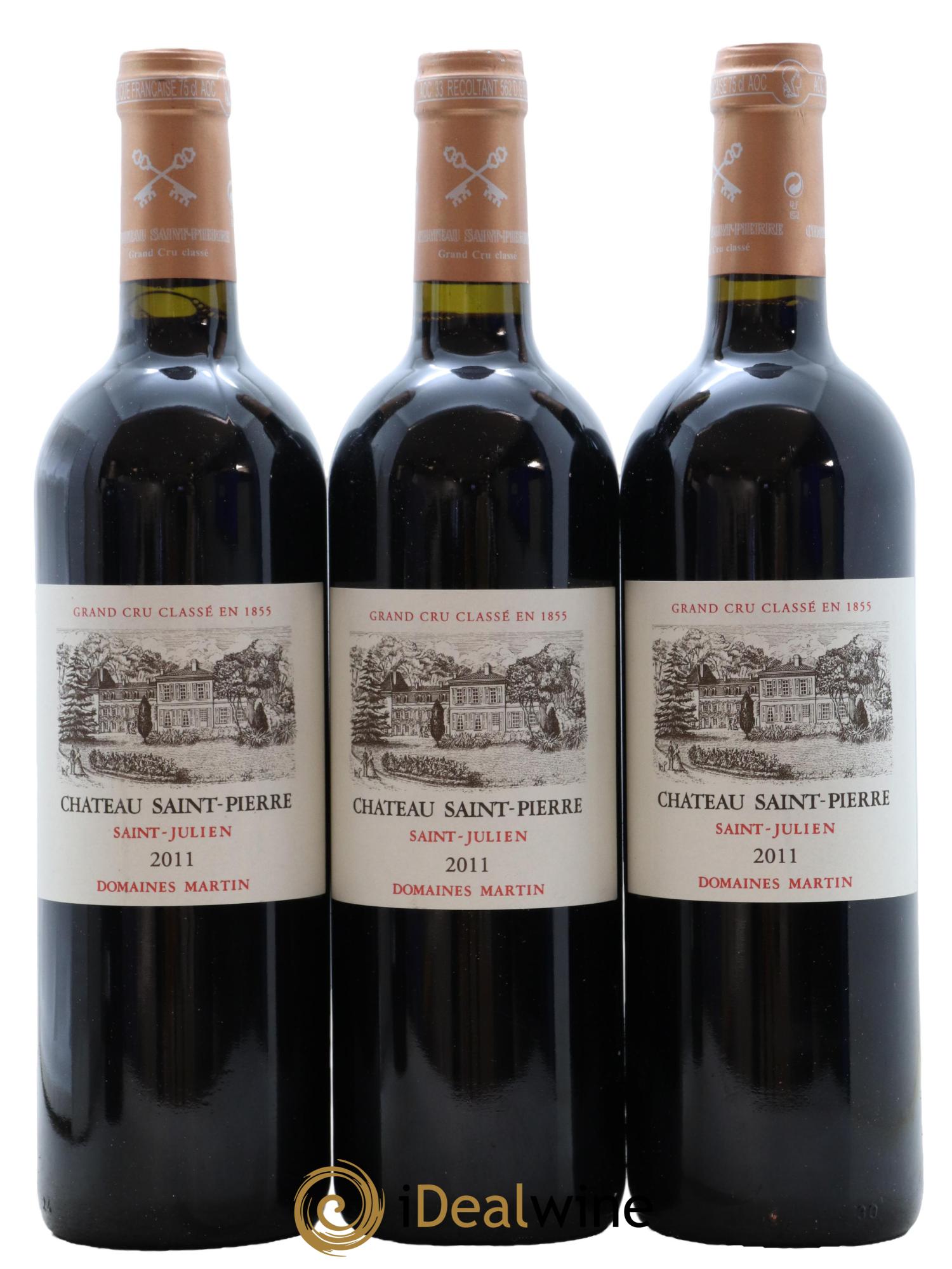 Château Saint-Pierre 4ème Grand Cru Classé 2011 - Lot de 3 bouteilles - 0