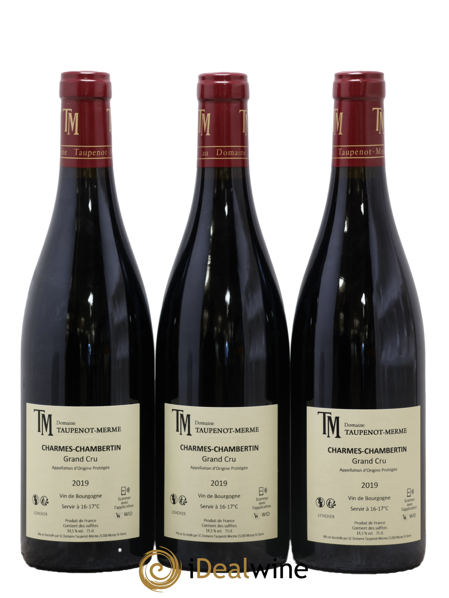 Charmes-Chambertin Grand Cru Taupenot-Merme 2019 - Lot de 3 bouteilles - 1