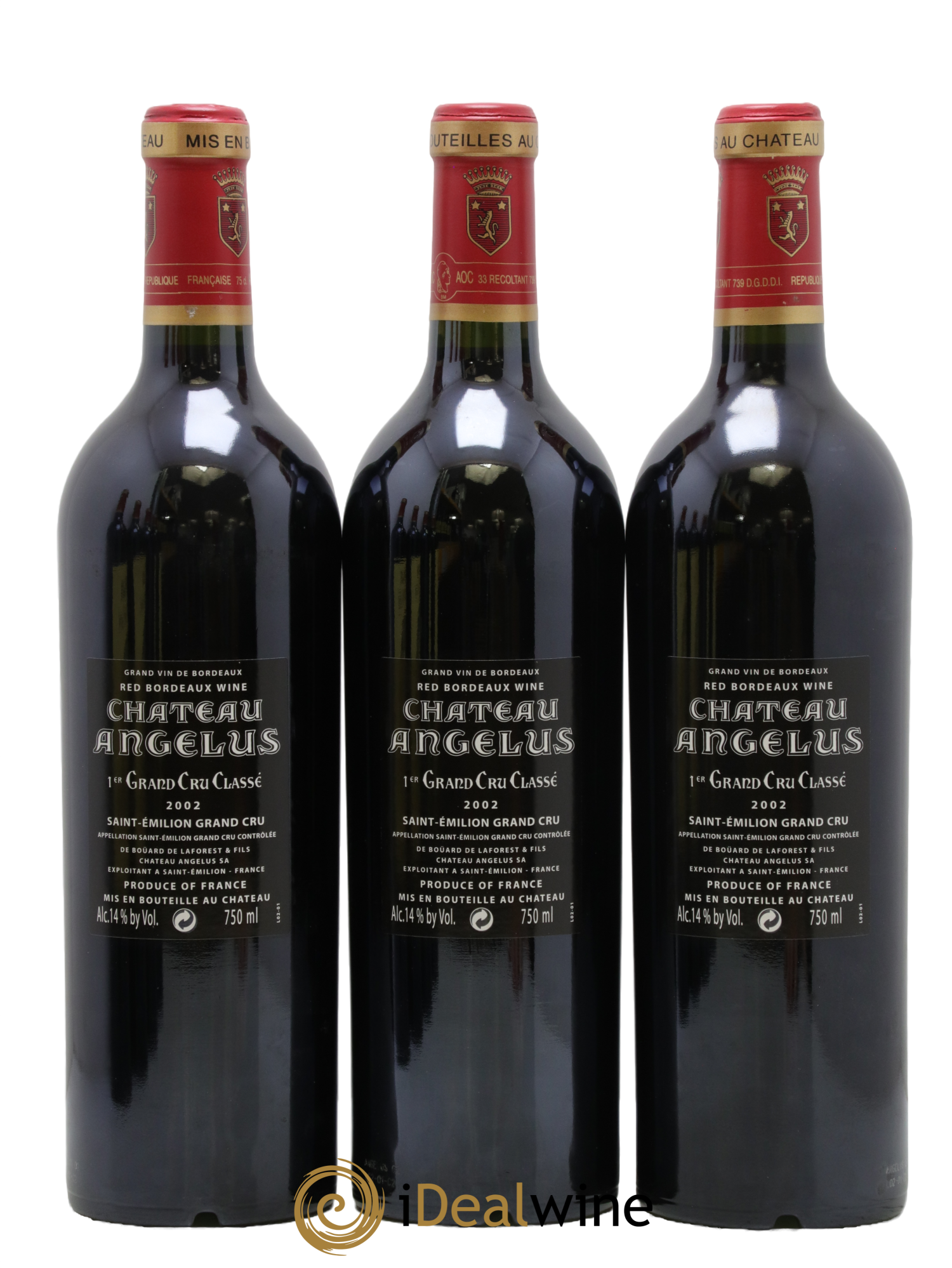 Château Angélus 1er Grand Cru Classé A 2002 - Lot of 12 bottles - 2