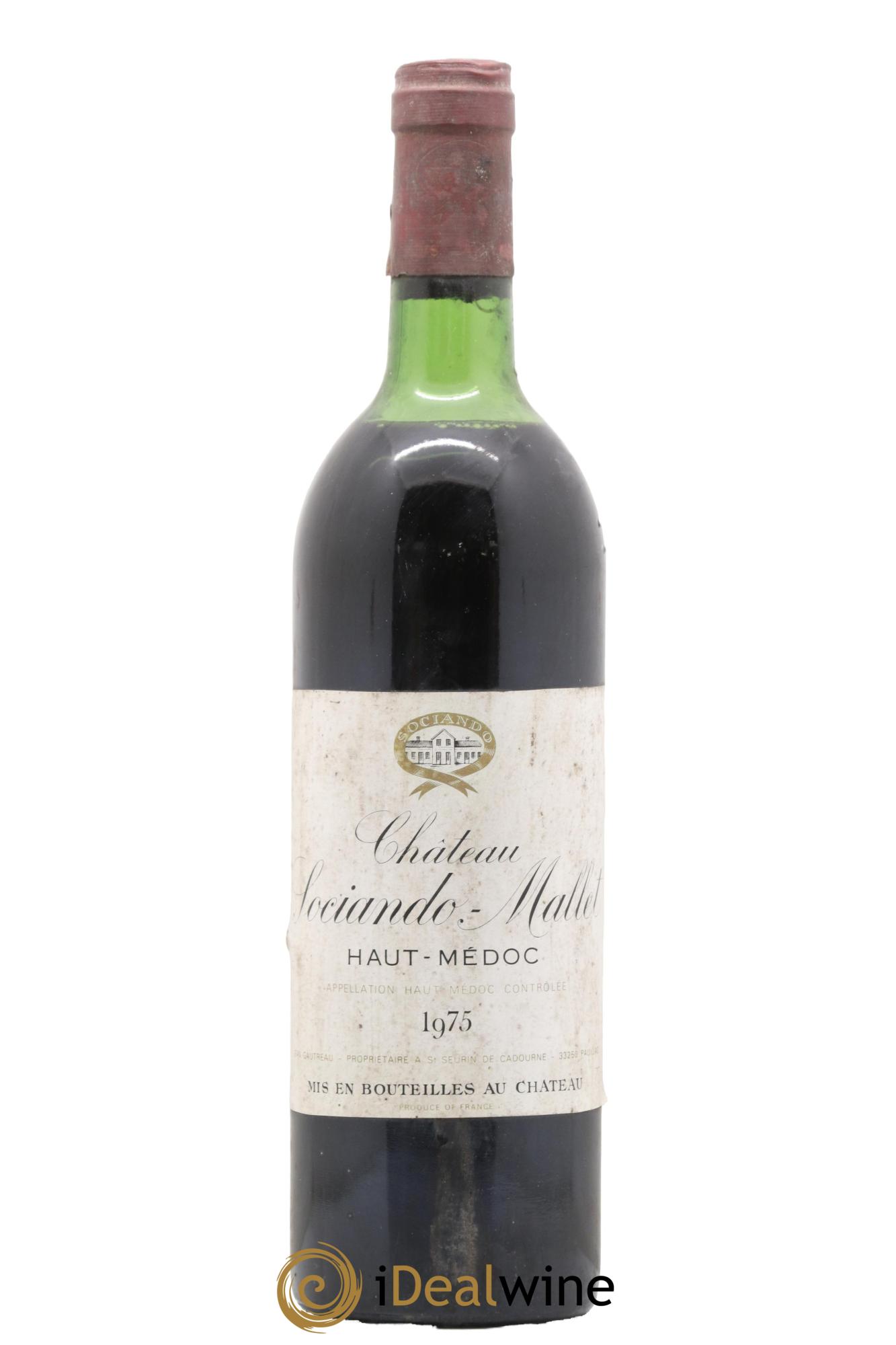 Château Sociando Mallet 1975 - Lotto di 1 bottiglia - 0