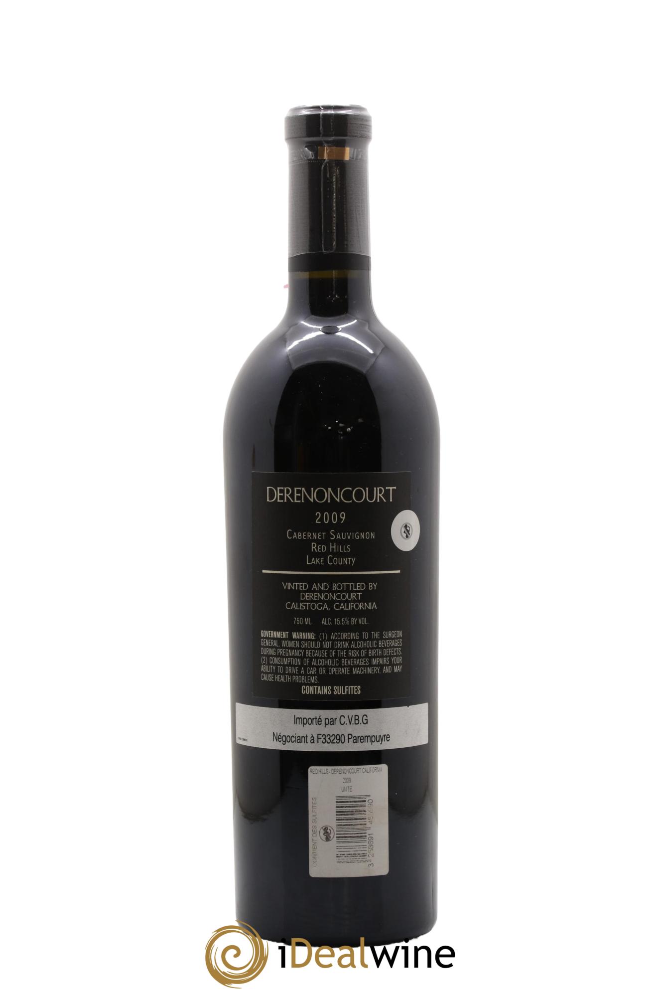 USA Red Hills Lake County Derenoncourt 2009 - Lot de 1 bouteille - 1