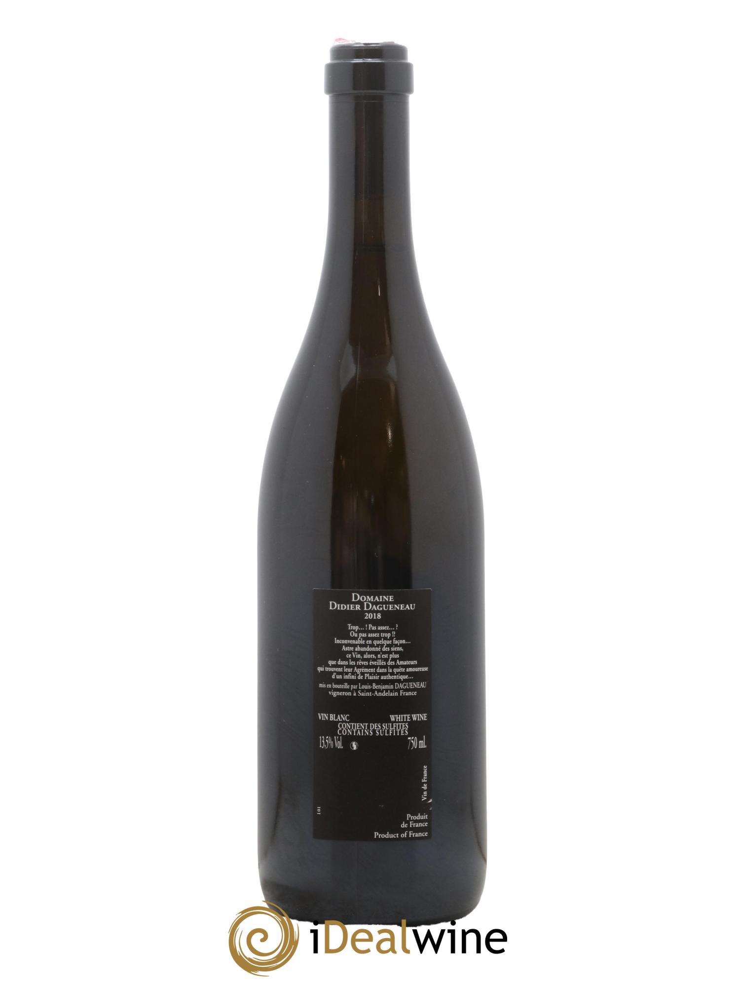 Vin de France (anciennement Pouilly-Fumé) Silex Dagueneau (Domaine Didier - Louis-Benjamin) 2018 - Lot de 1 bouteille - 1