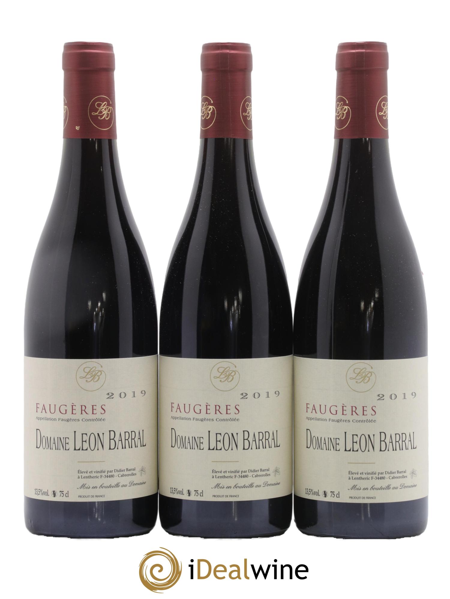 Faugères Domaine Léon Barral 2019 - Lotto di 3 bottiglie - 0