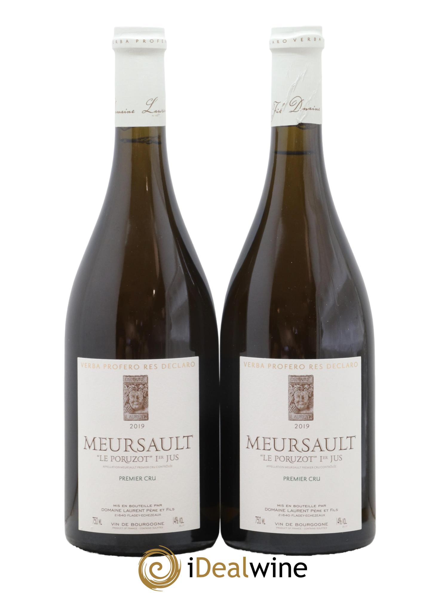 Meursault 1er Cru Le Poruzot 1er jus Domaine Laurent Père & Fils 2019 - Lot de 2 bouteilles - 0