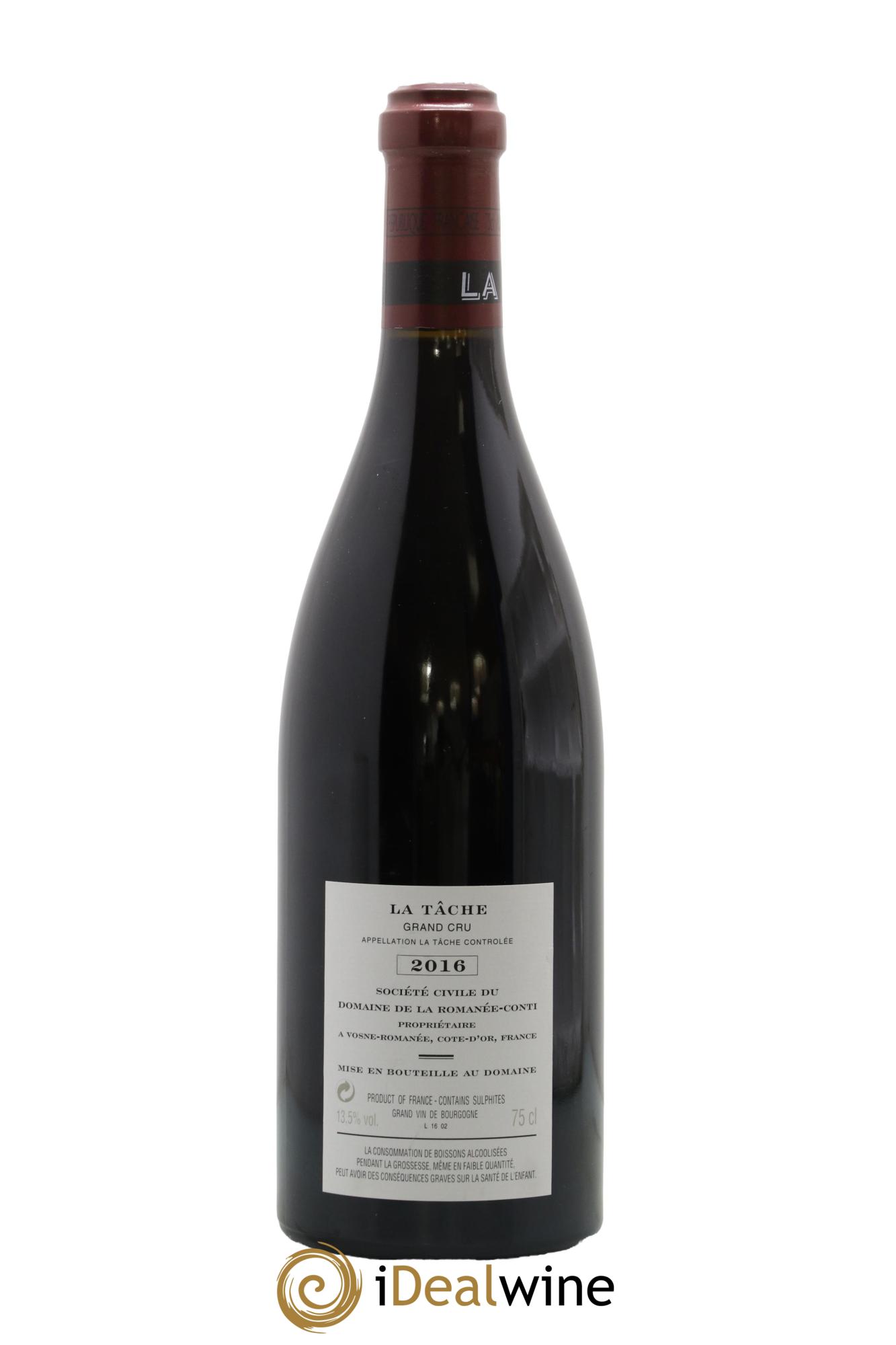 La Tâche Grand Cru Domaine de la Romanée-Conti 2016 - Lotto di 1 bottiglia - 1