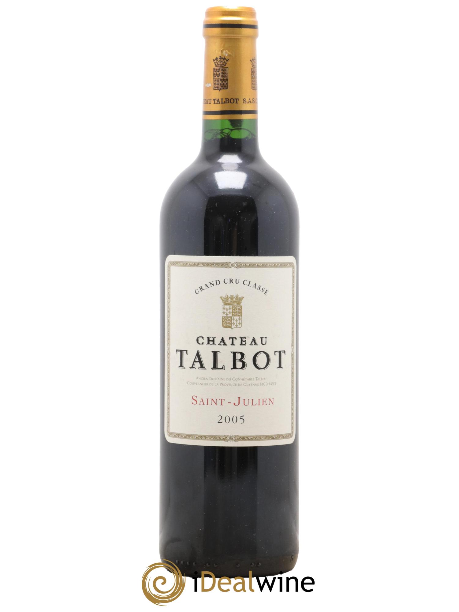 Château Talbot 4ème Grand Cru Classé 2005 - Lot de 1 bouteille - 0