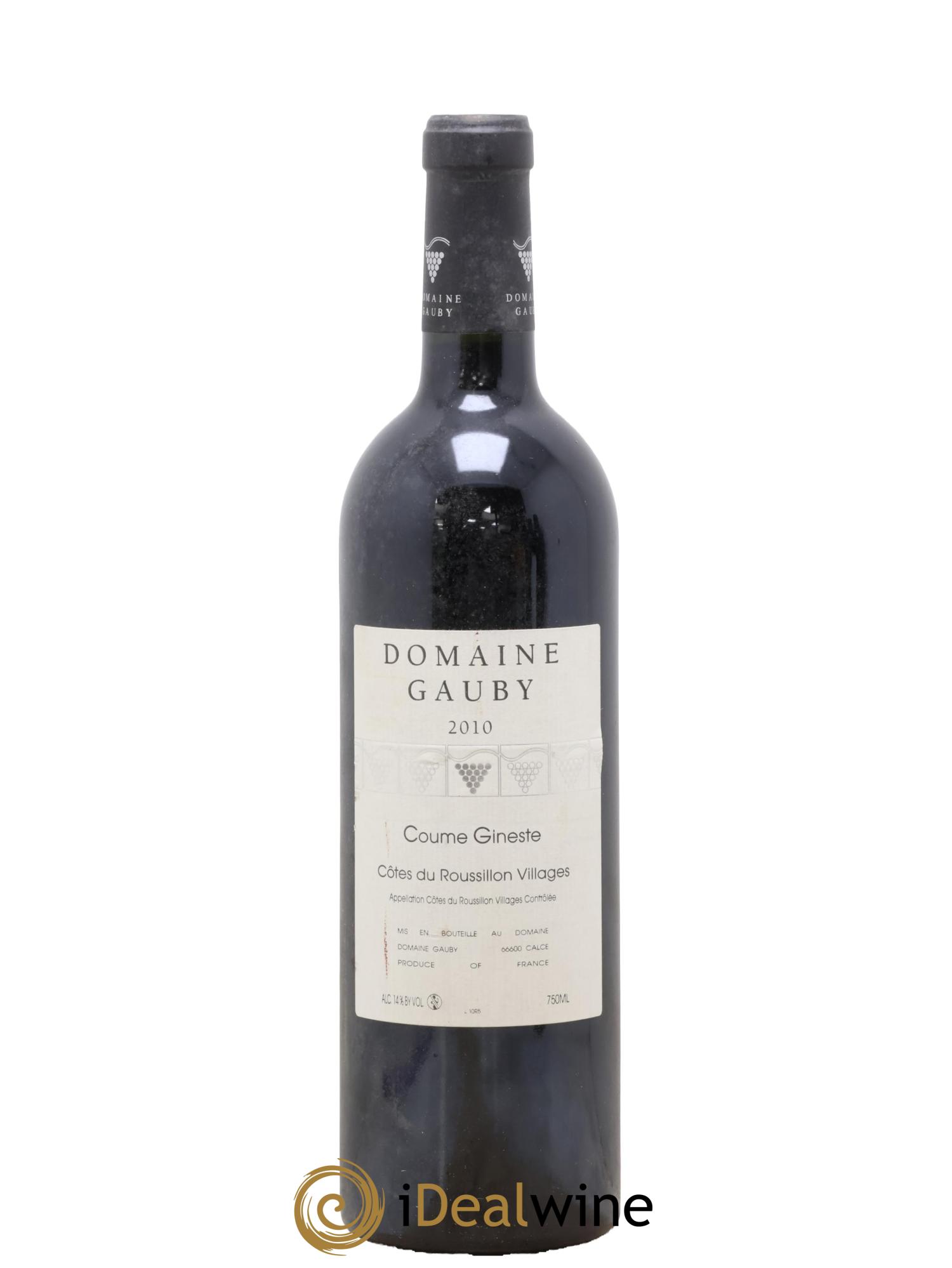 Côtes du Roussillon Villages Coume Gineste Gauby (Domaine) 2010 - Lot de 1 bouteille - 0