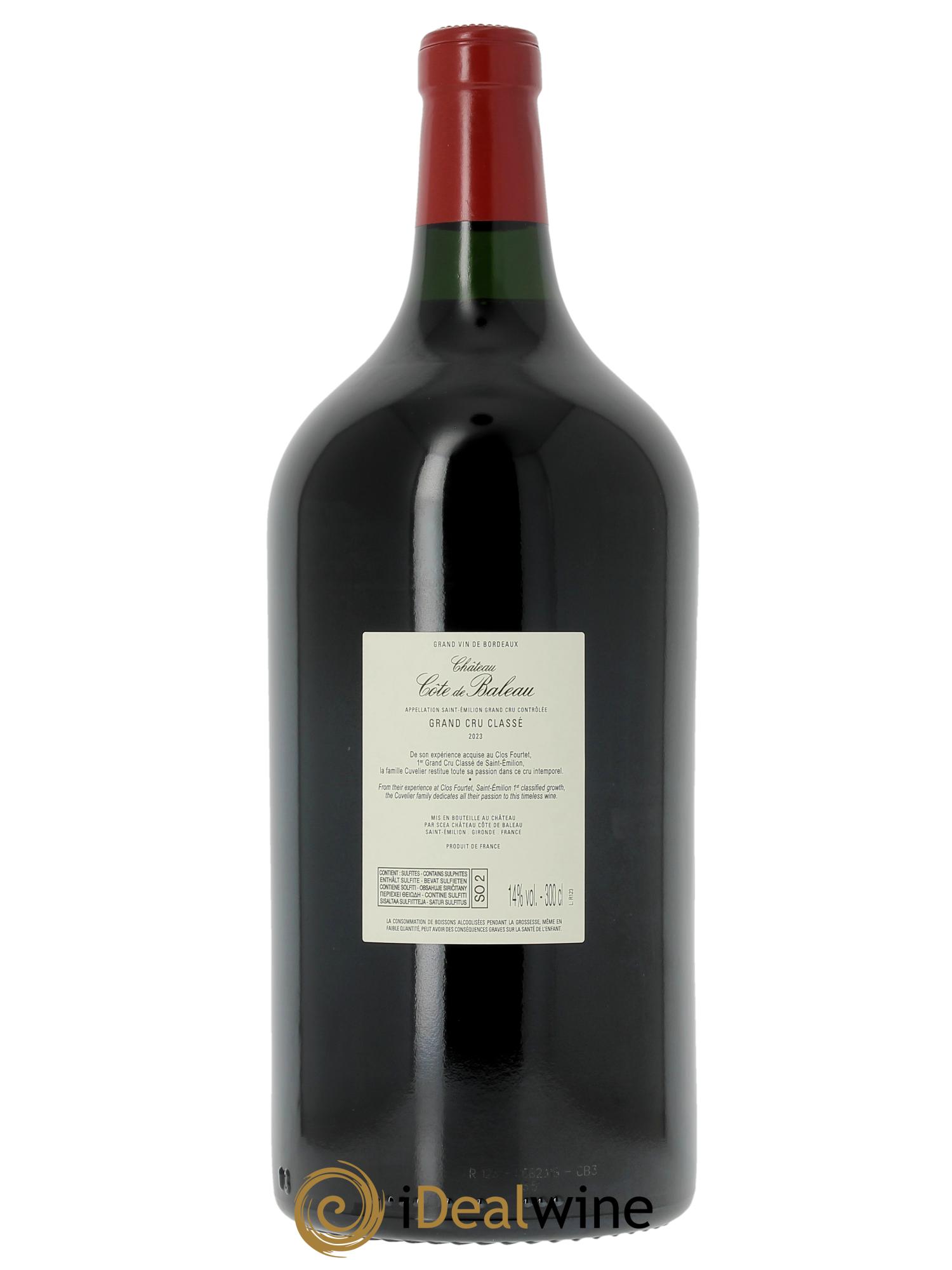 Château Côte de Baleau Grand Cru Classé  2023 - Lot de 1 double magnum - 2