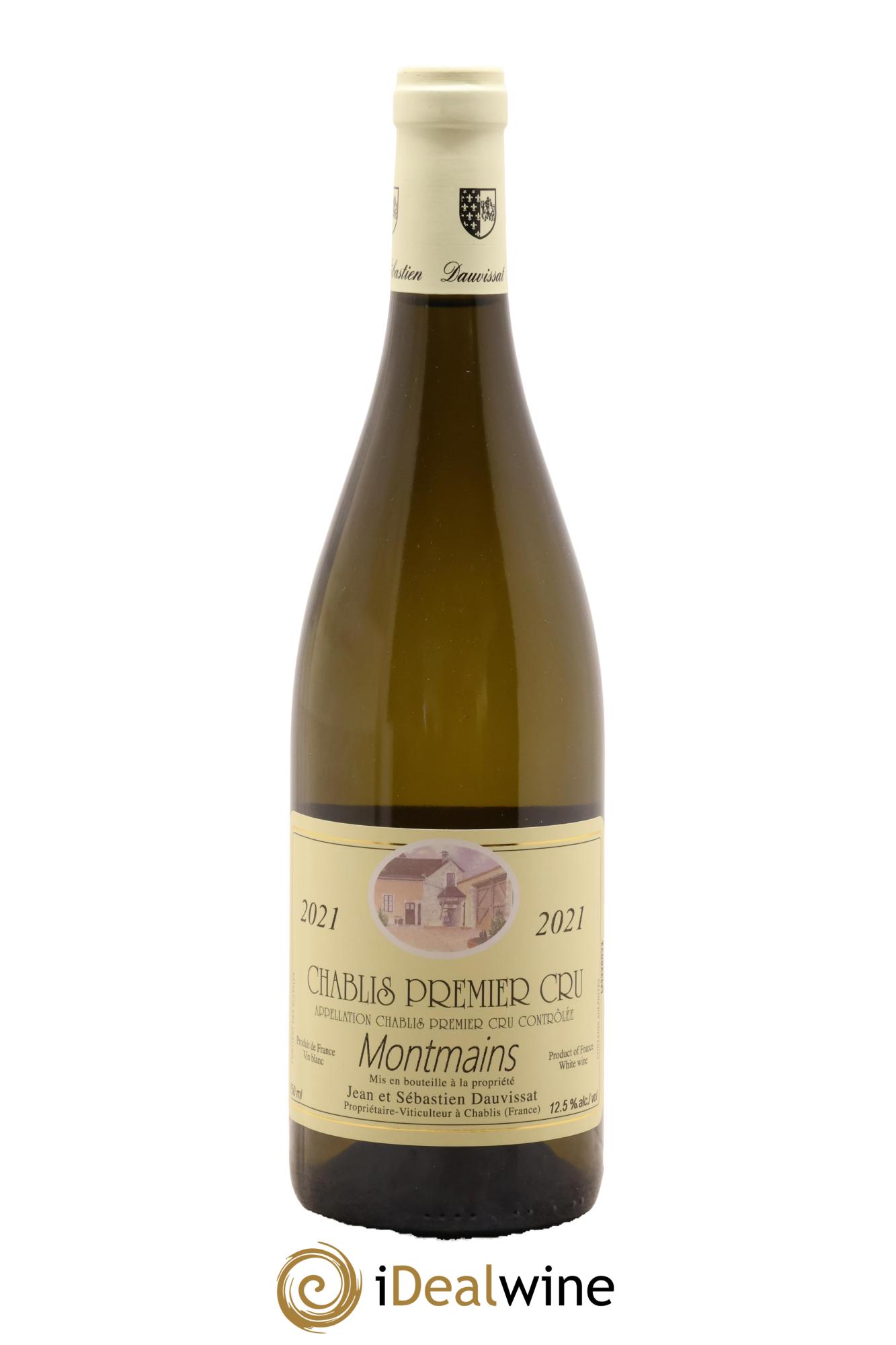 Chablis 1er Cru Montmains Jean et Sébastien Dauvissat 2021 - Lot de 1 bouteille - 0
