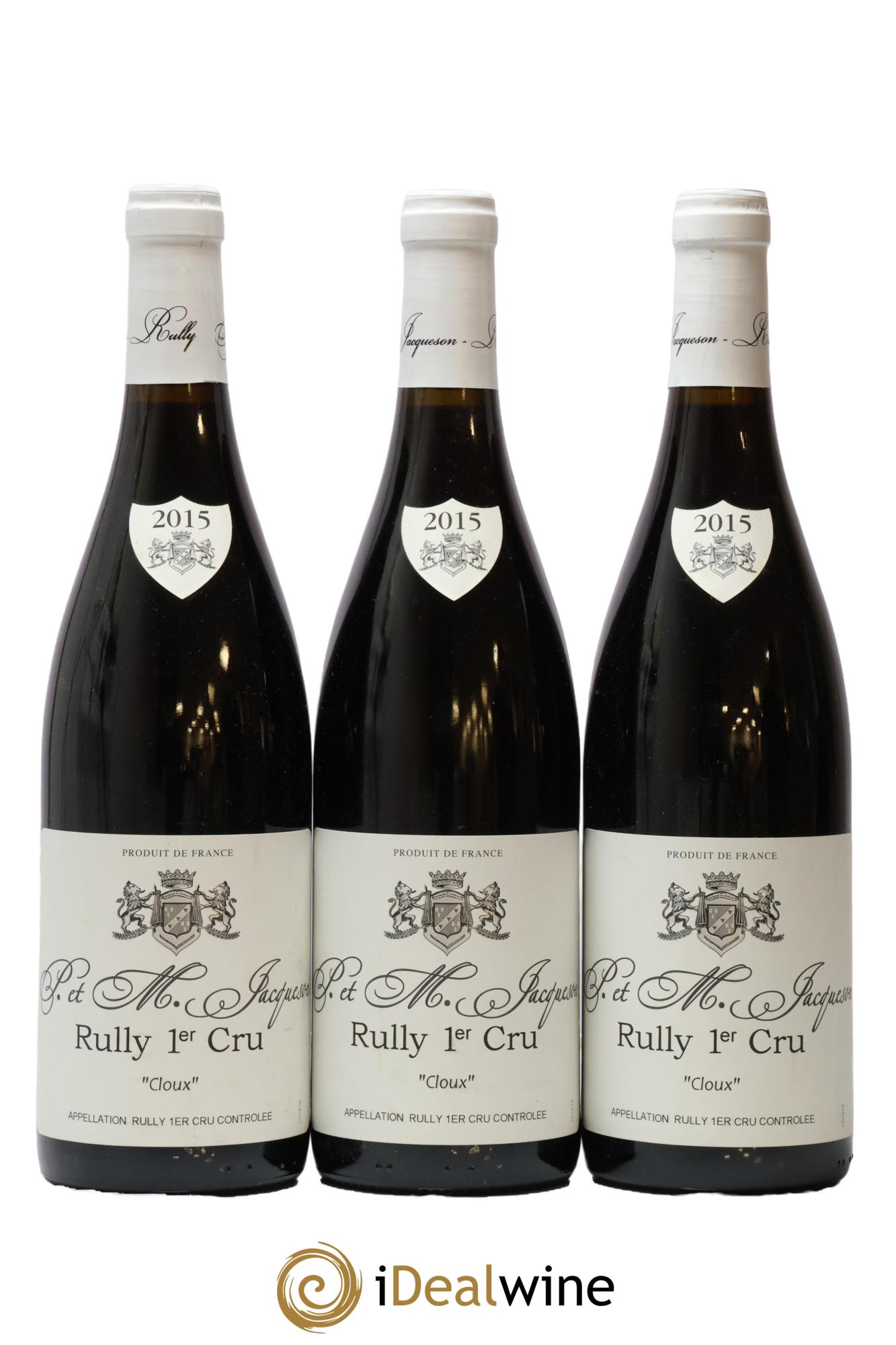 Rully 1er Cru Les Cloux Paul & Marie Jacqueson 2015 - Lot de 3 bouteilles - 0
