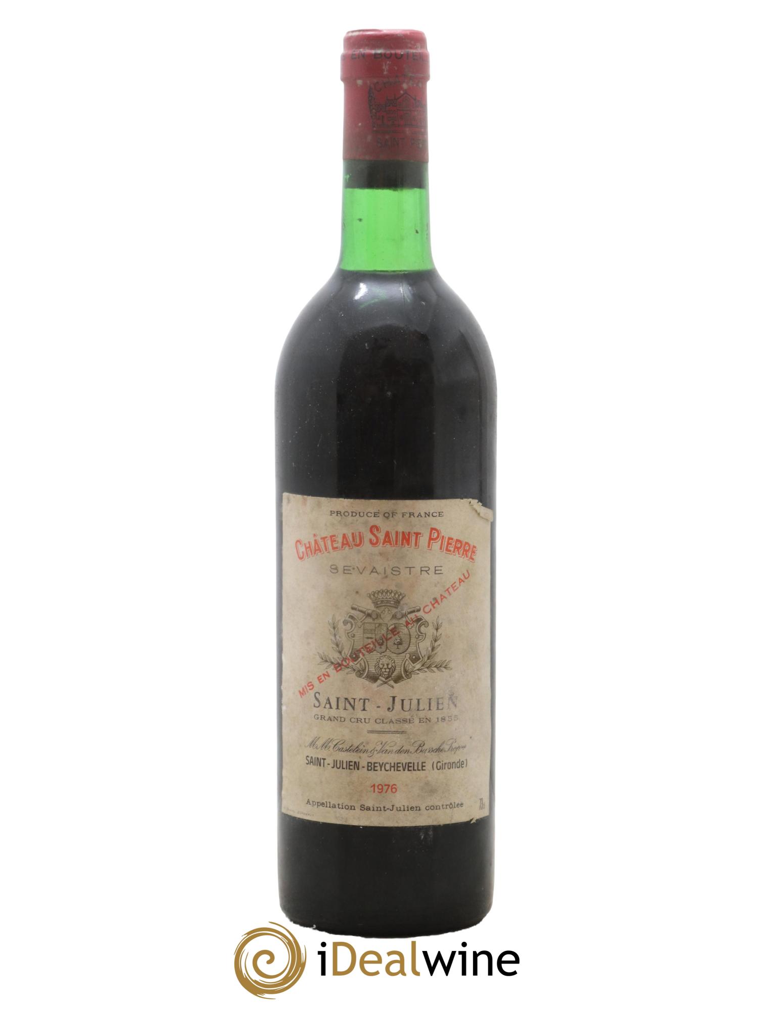 Saint-Julien Sevaistre Grand Cru Chateau Saint Pierre 1976 - Lot de 1 bouteille - 0